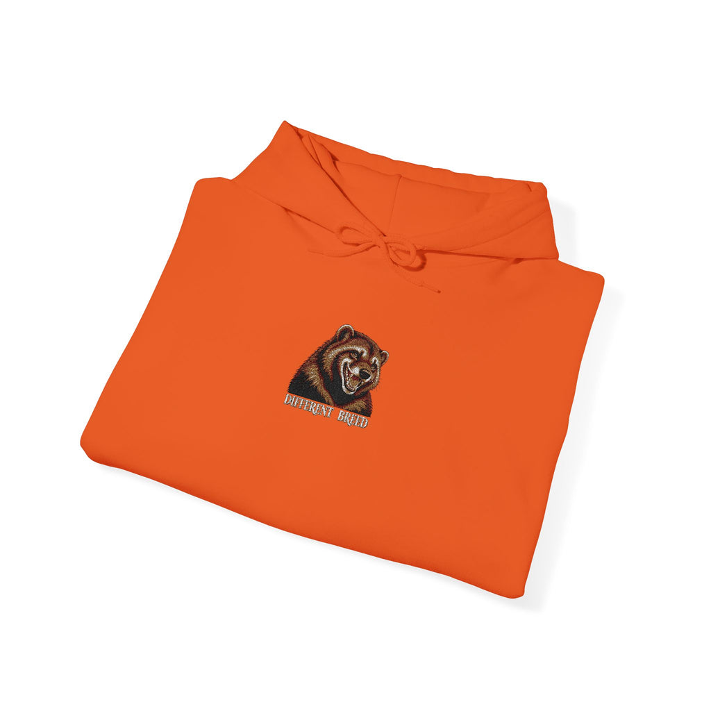 Tiger Face Hoodie - Small Center Embroidered Tiger Graphic, Casual Animal Print Pullover