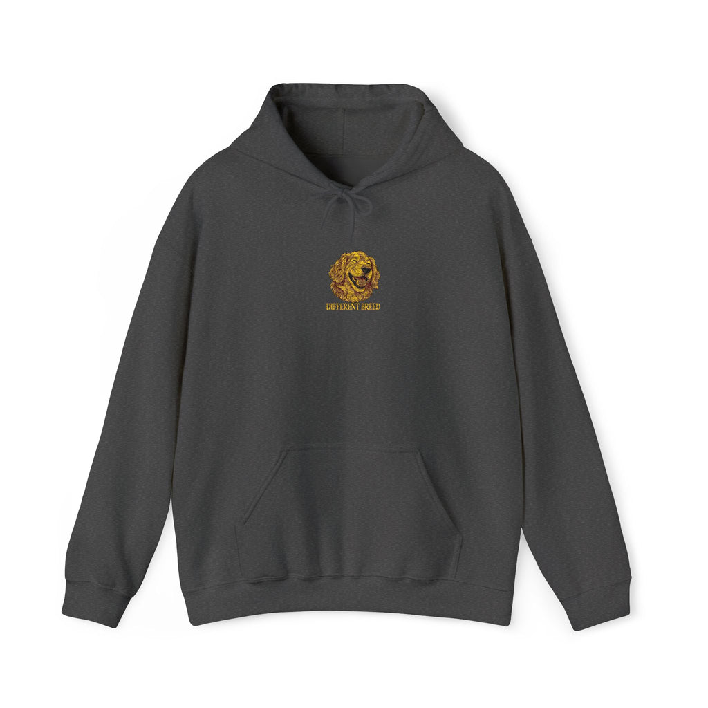 Gold Floral Sun Hoodie – 'Sunflower Heart' Minimal Embroidered Sweatshirt