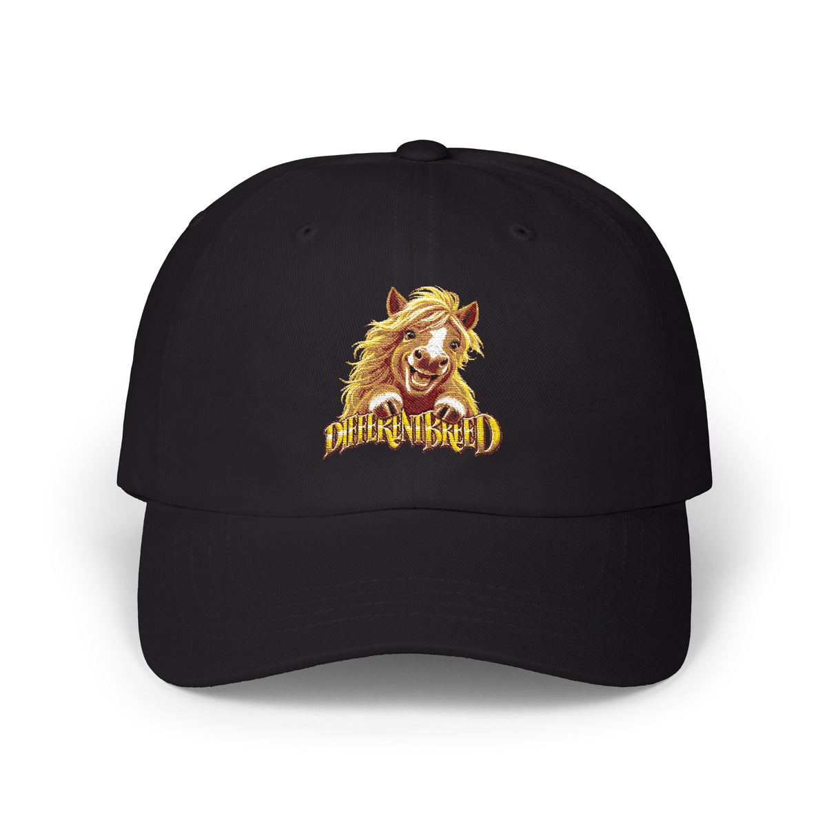 Dad Cap — Golden Horse Embroidered 'Stay Wild' Hat