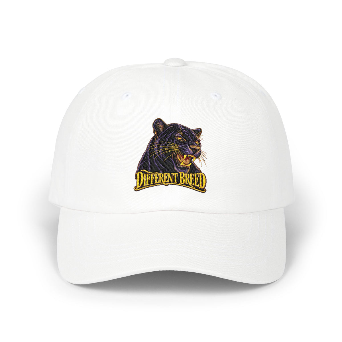 Dad Cap — Embroidered Black Panther "Different Breed" Vintage Baseball Hat