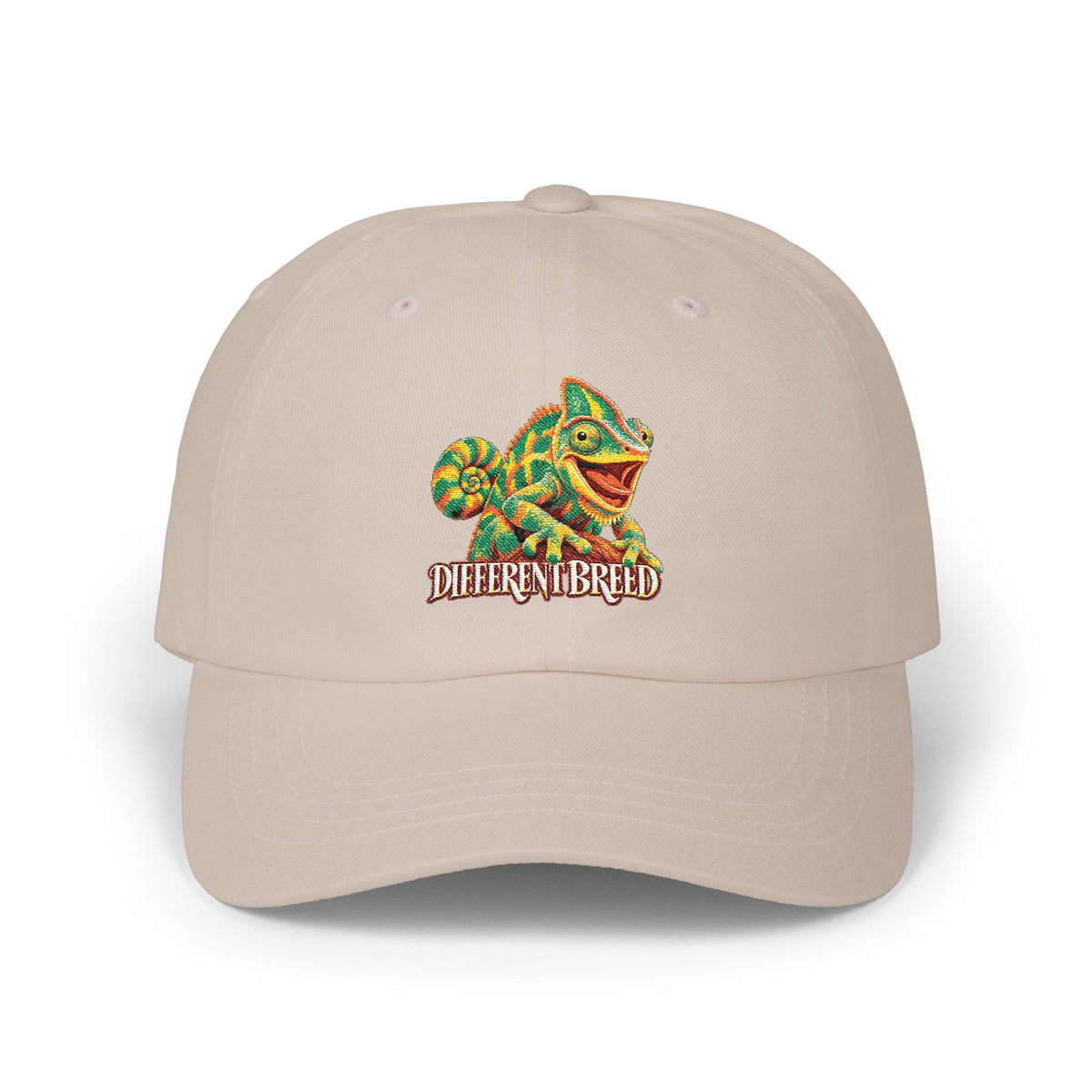 Chameleon Dad Cap — 'Different Breed' Colorful Reptile Embroidered Hat