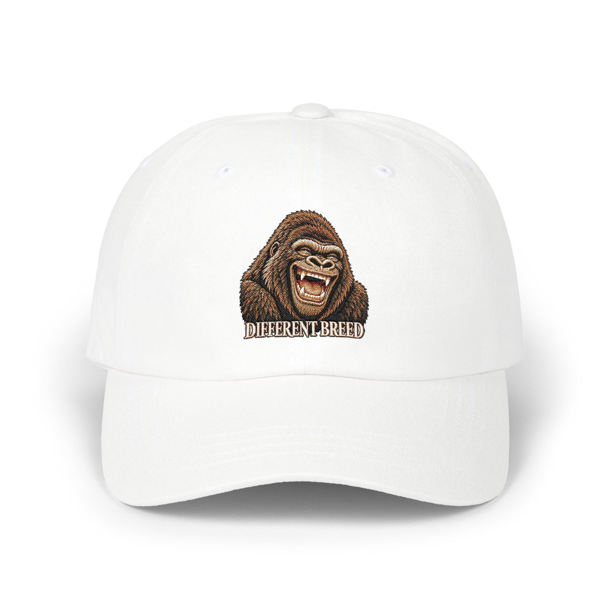 Classic Dad Cap — Embroidered Gorilla "Different Breed" Baseball Hat