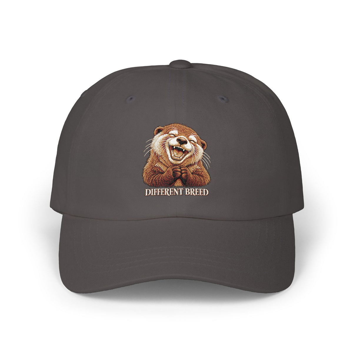 Dad Cap — Cute Smiling Otter Embroidered Baseball Hat