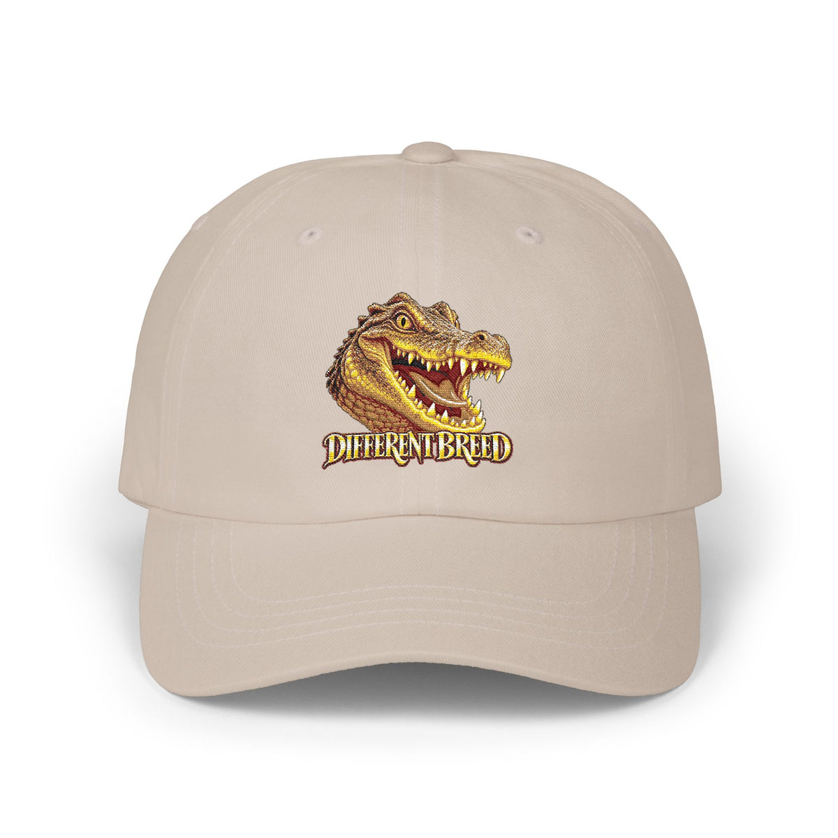 Classic Dad Cap — Crocodile Head "Different Breed" Embroidered Baseball Hat