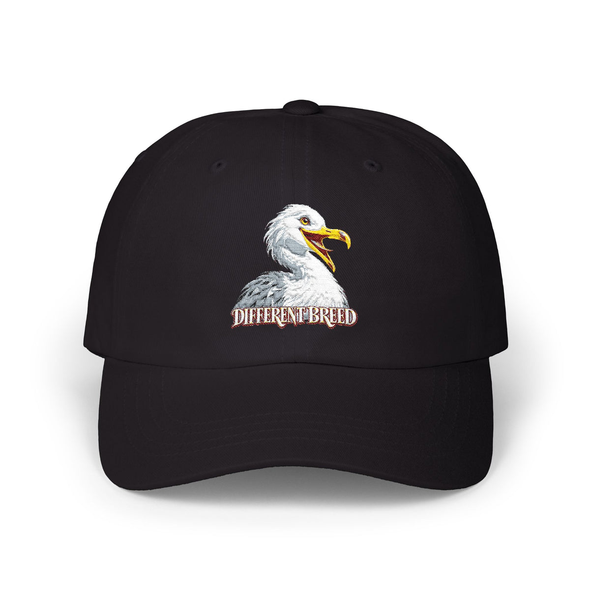 Dad Cap — Embroidered Seagull "Here For the Birds" Hat