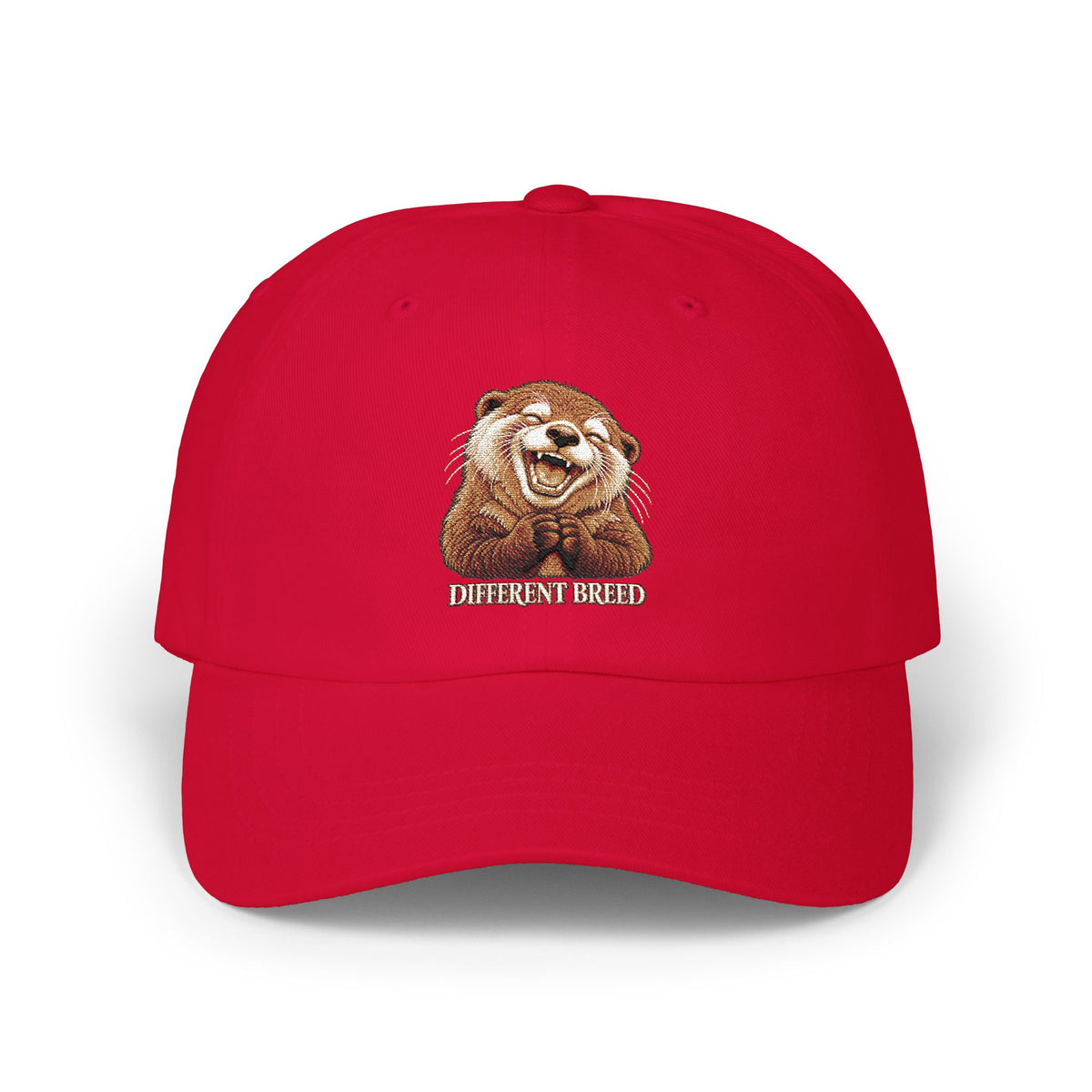 Dad Cap — Cute Smiling Otter Embroidered Baseball Hat