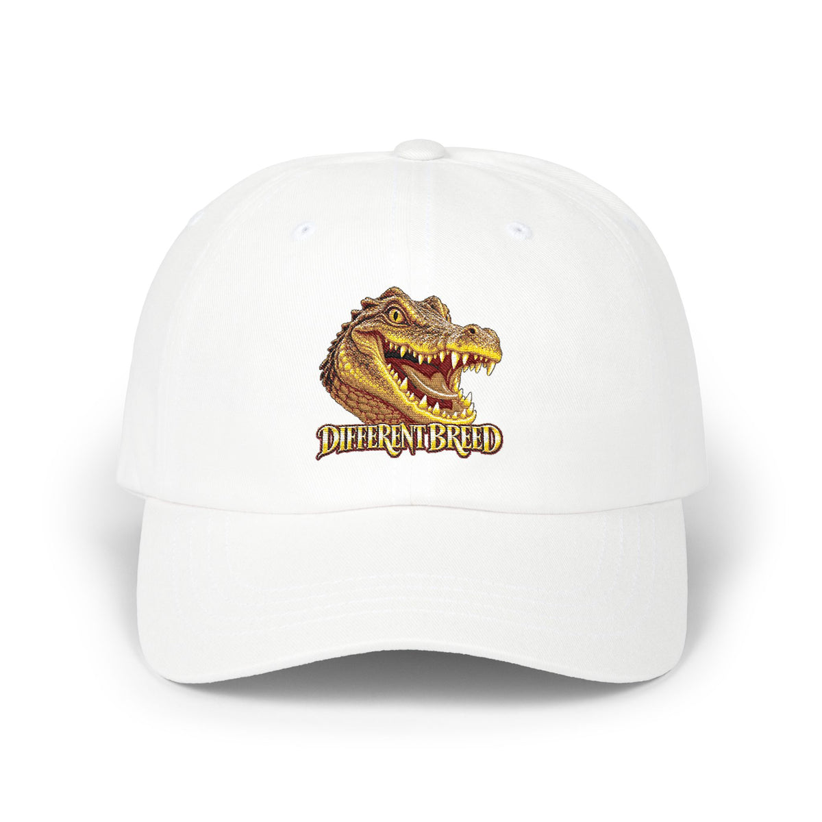 Classic Dad Cap — Crocodile Head "Different Breed" Embroidered Baseball Hat