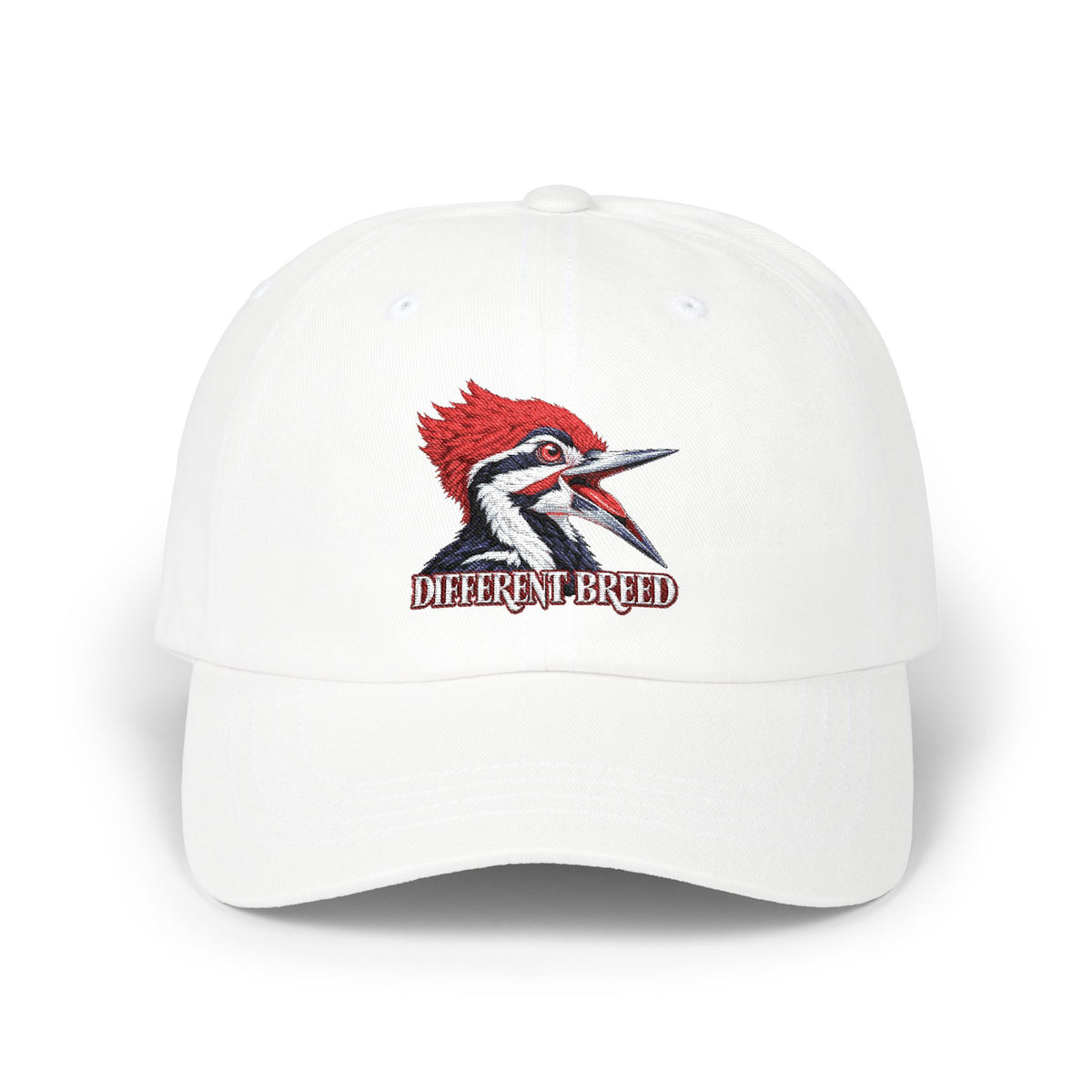 Woodpecker 'Different Breed' Classic Dad Cap — Embroidered Bird Trucker Hat