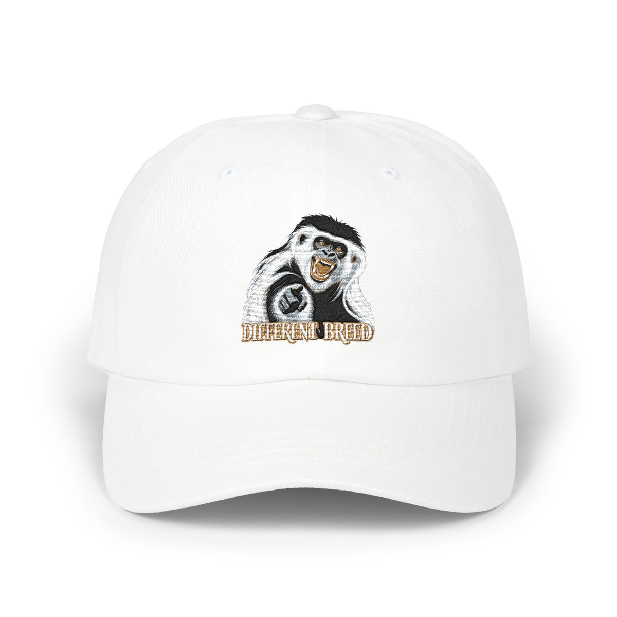 Dad Cap — Grinning Monkey Embroidered 'Celebrate Small' Baseball Hat