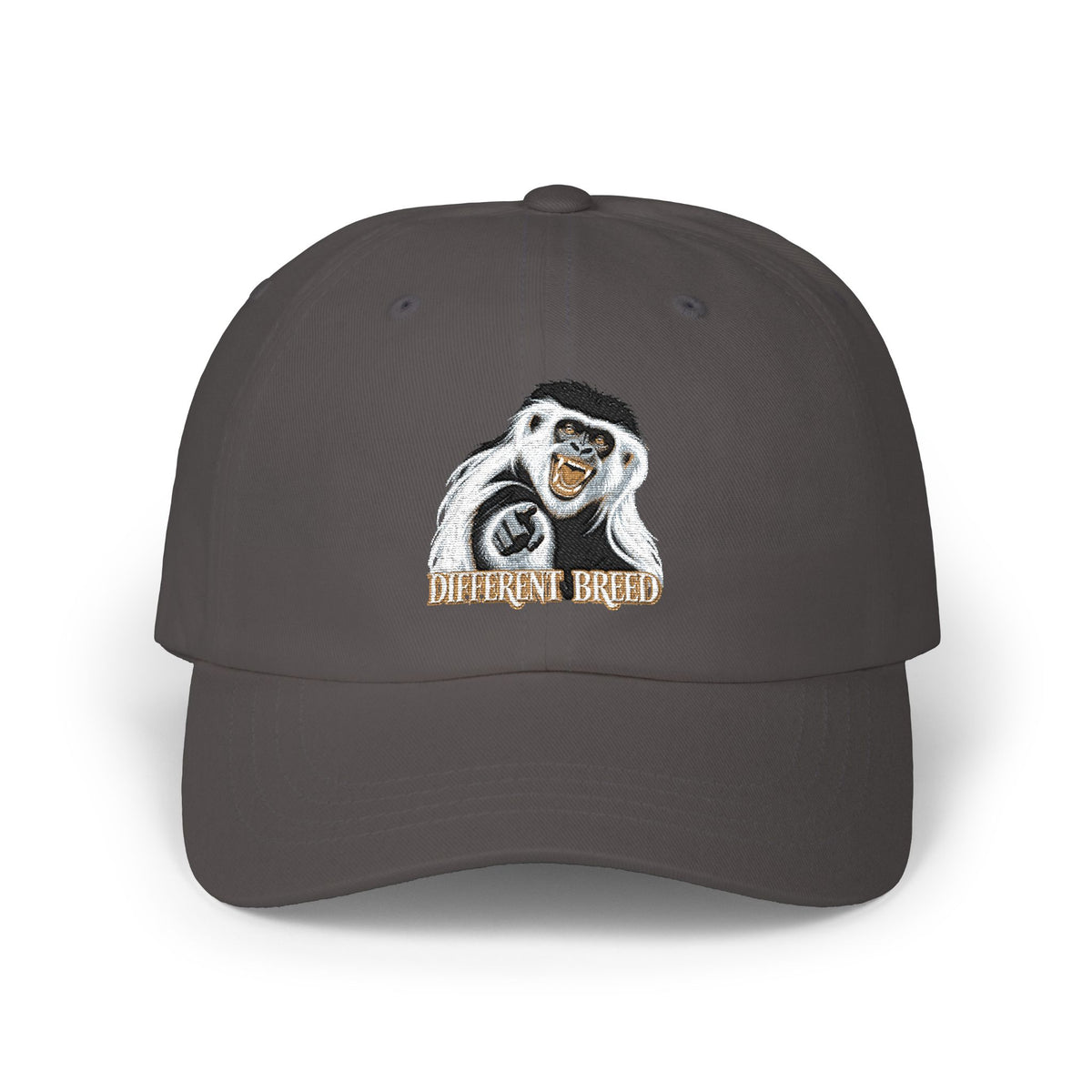 Dad Cap — Grinning Monkey Embroidered 'Celebrate Small' Baseball Hat