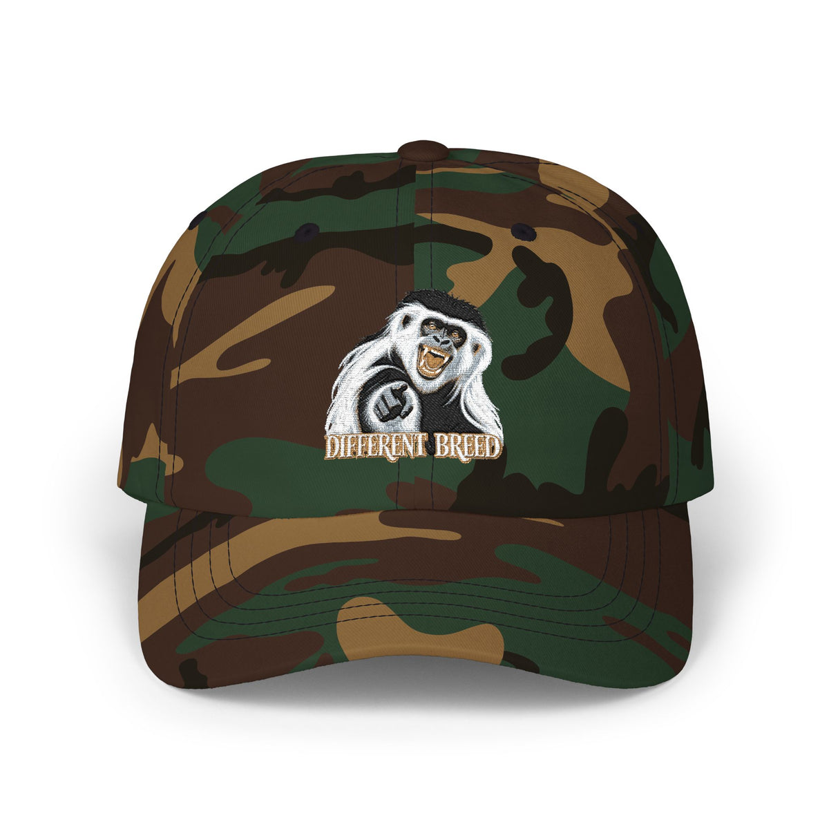 Dad Cap — Grinning Monkey Embroidered 'Celebrate Small' Baseball Hat