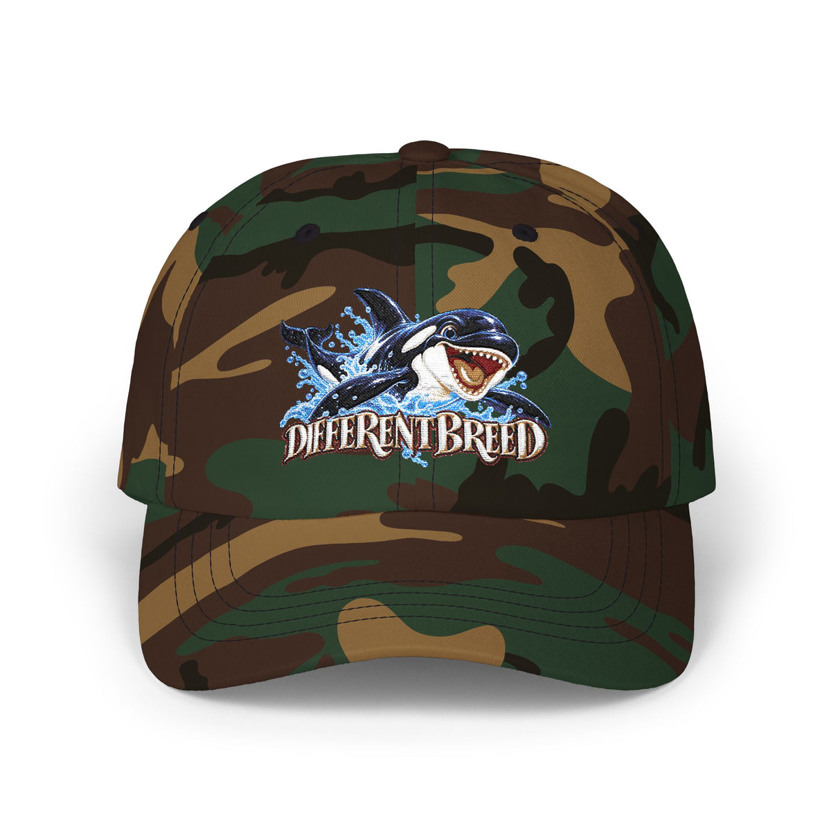 Shark 'Different Breed' Dad Cap — White Embroidered Baseball Hat