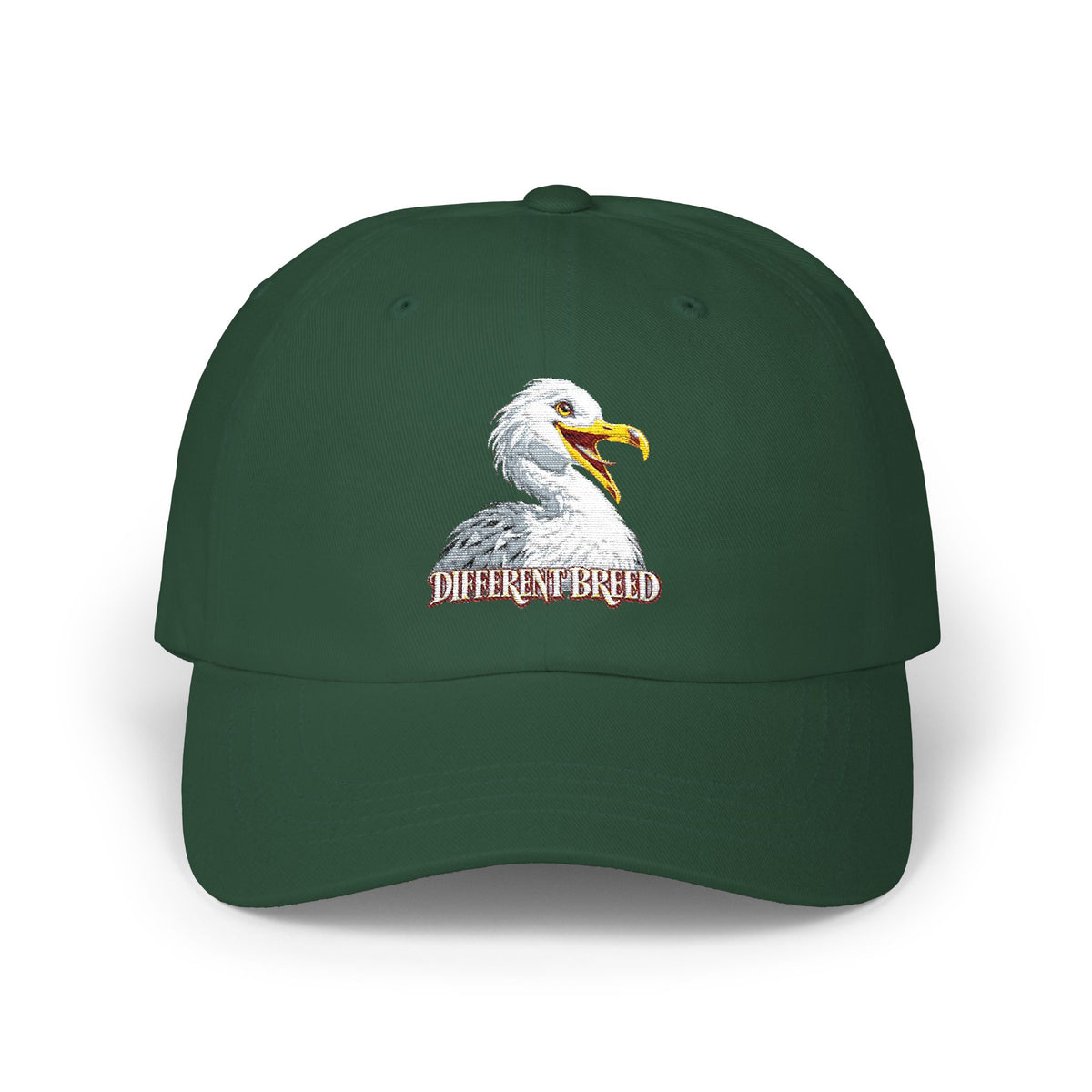 Dad Cap — Embroidered Seagull "Here For the Birds" Hat