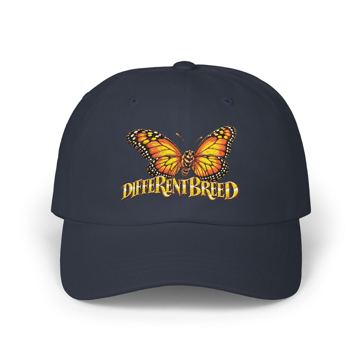 Butterfly 'Different Breed' Dad Cap — Embroidered Orange Monarch Baseball Hat