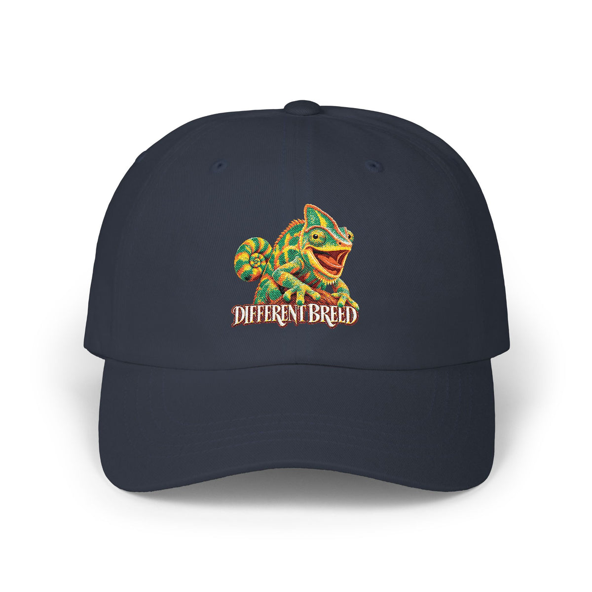 Chameleon Dad Cap — 'Different Breed' Colorful Reptile Embroidered Hat