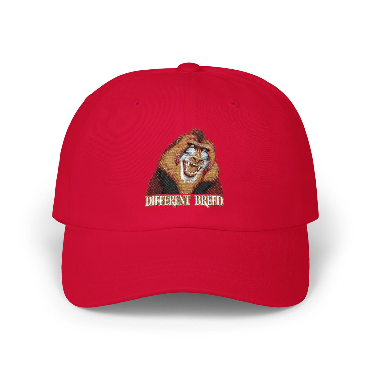Dad Cap — Embroidered Laughing Lion "Biggest Friend" Hat