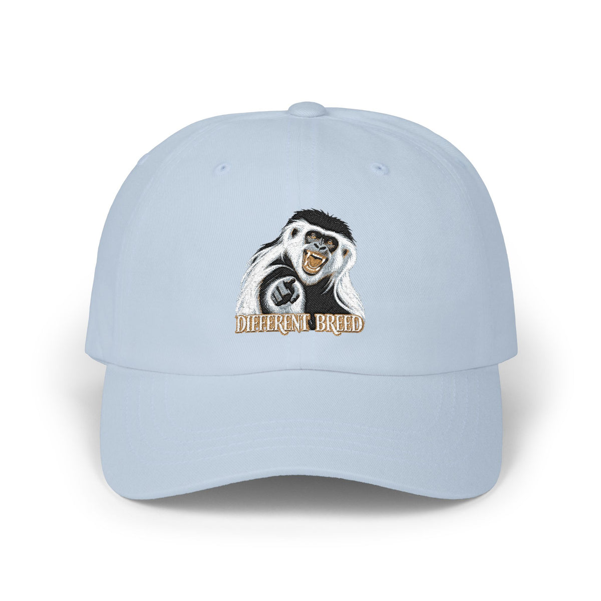 Dad Cap — Grinning Monkey Embroidered 'Celebrate Small' Baseball Hat