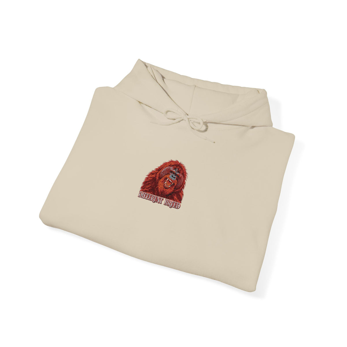 Hoodie — Red Floral Heart "Papa Bear" Small Chest Design