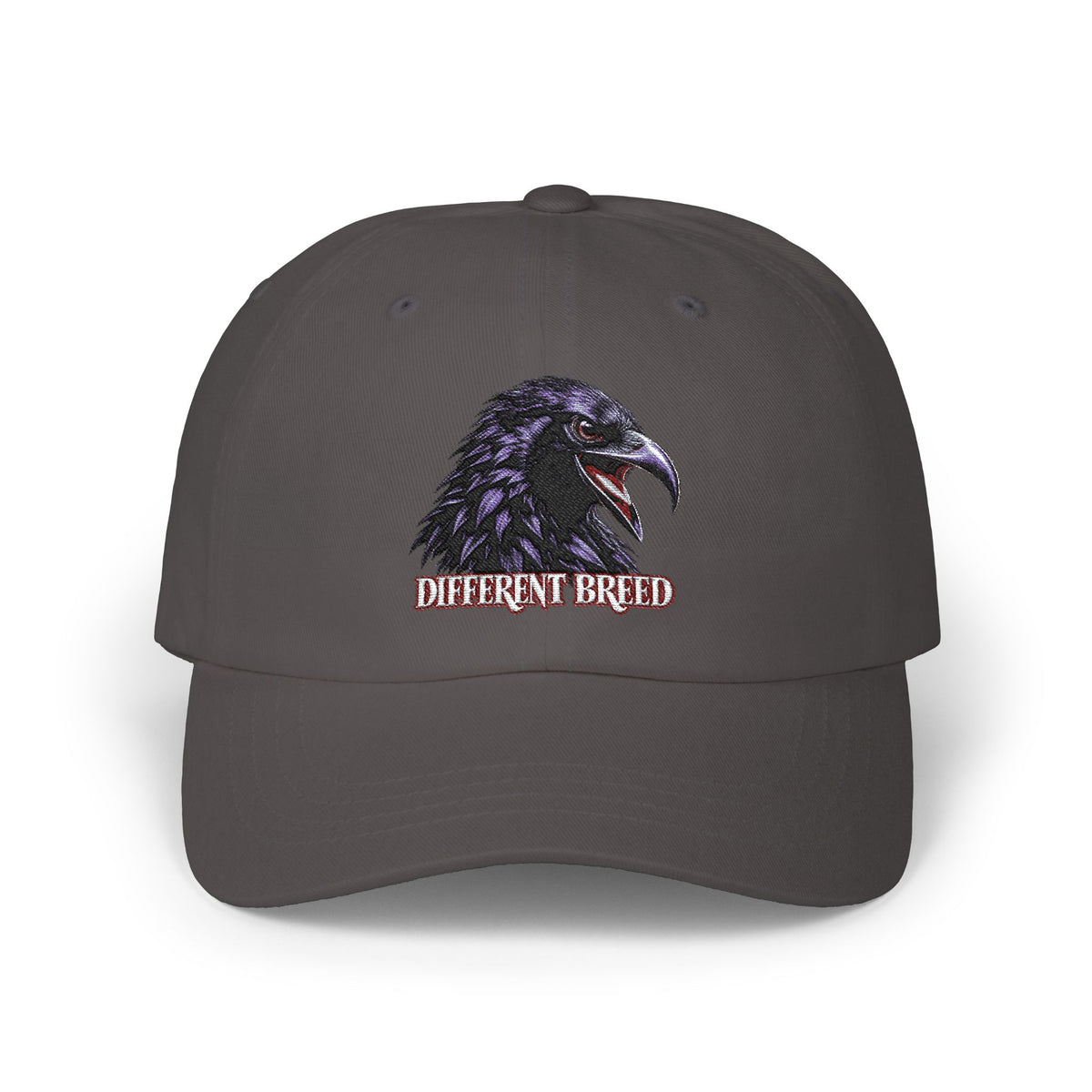 Dad Cap — Raven Head "Different Breed" Embroidered Hat