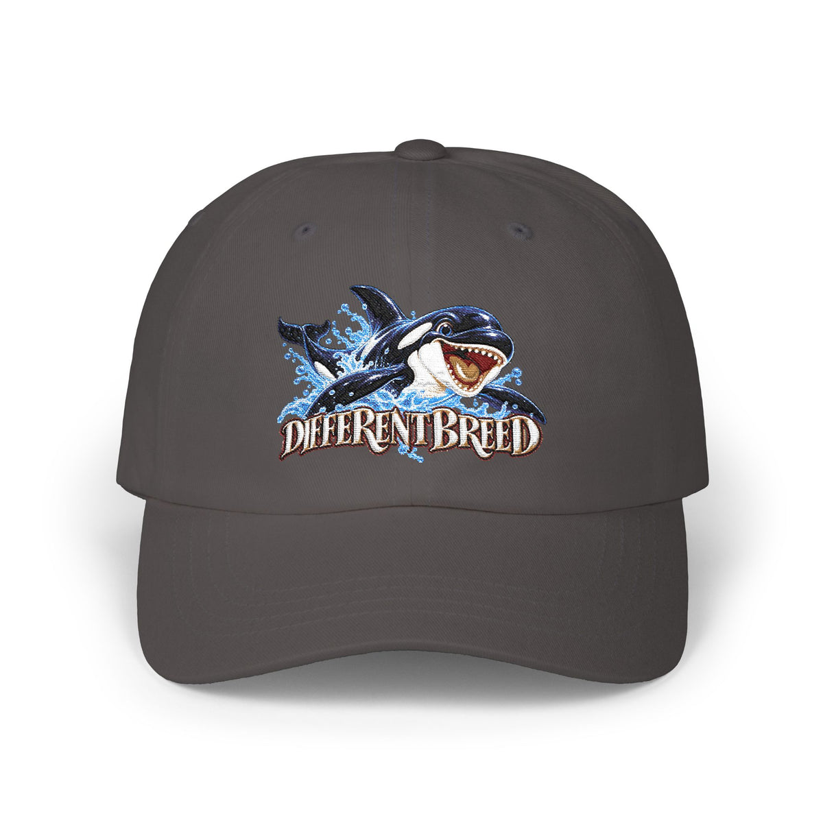 Shark 'Different Breed' Dad Cap — White Embroidered Baseball Hat