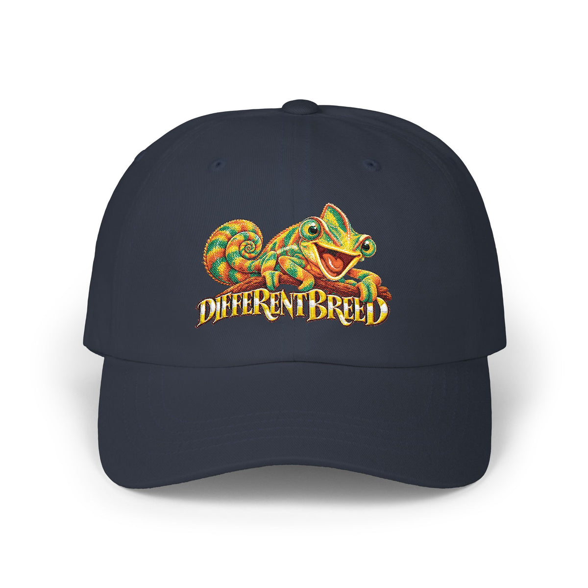 Dad Cap — Colorful Chameleon "Different Breed" Embroidered Hat