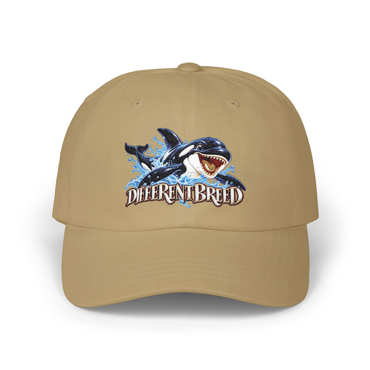 Shark 'Different Breed' Dad Cap — White Embroidered Baseball Hat
