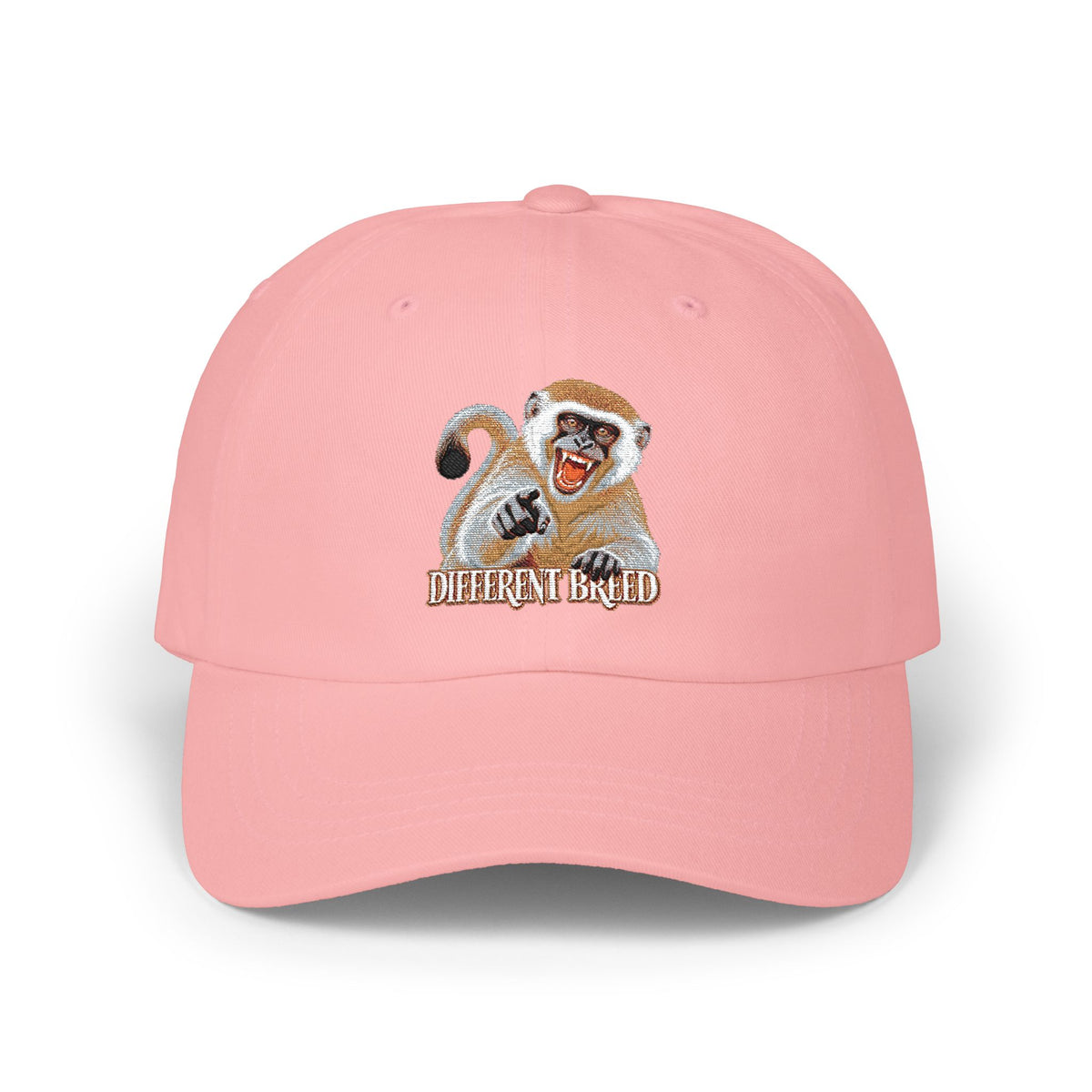 Embroidered Monkey Dad Cap — "Motherly Bond" Graphic Baseball Hat