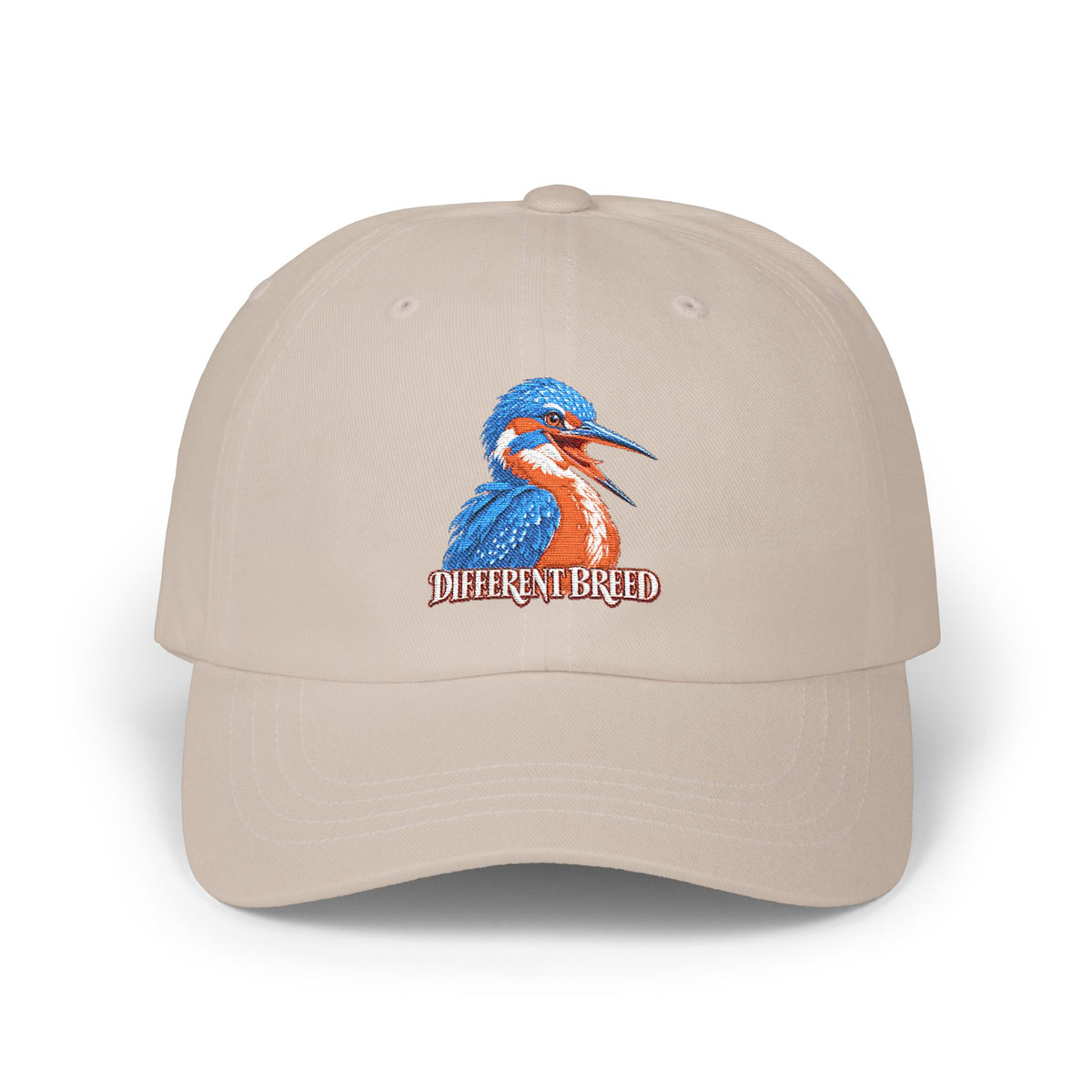 Kingfisher Dad Cap – 'Different Breed' Embroidered Bird Baseball Hat
