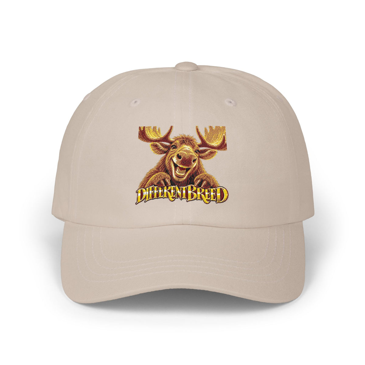 Embroidered Moose "Different Breed" Dad Cap