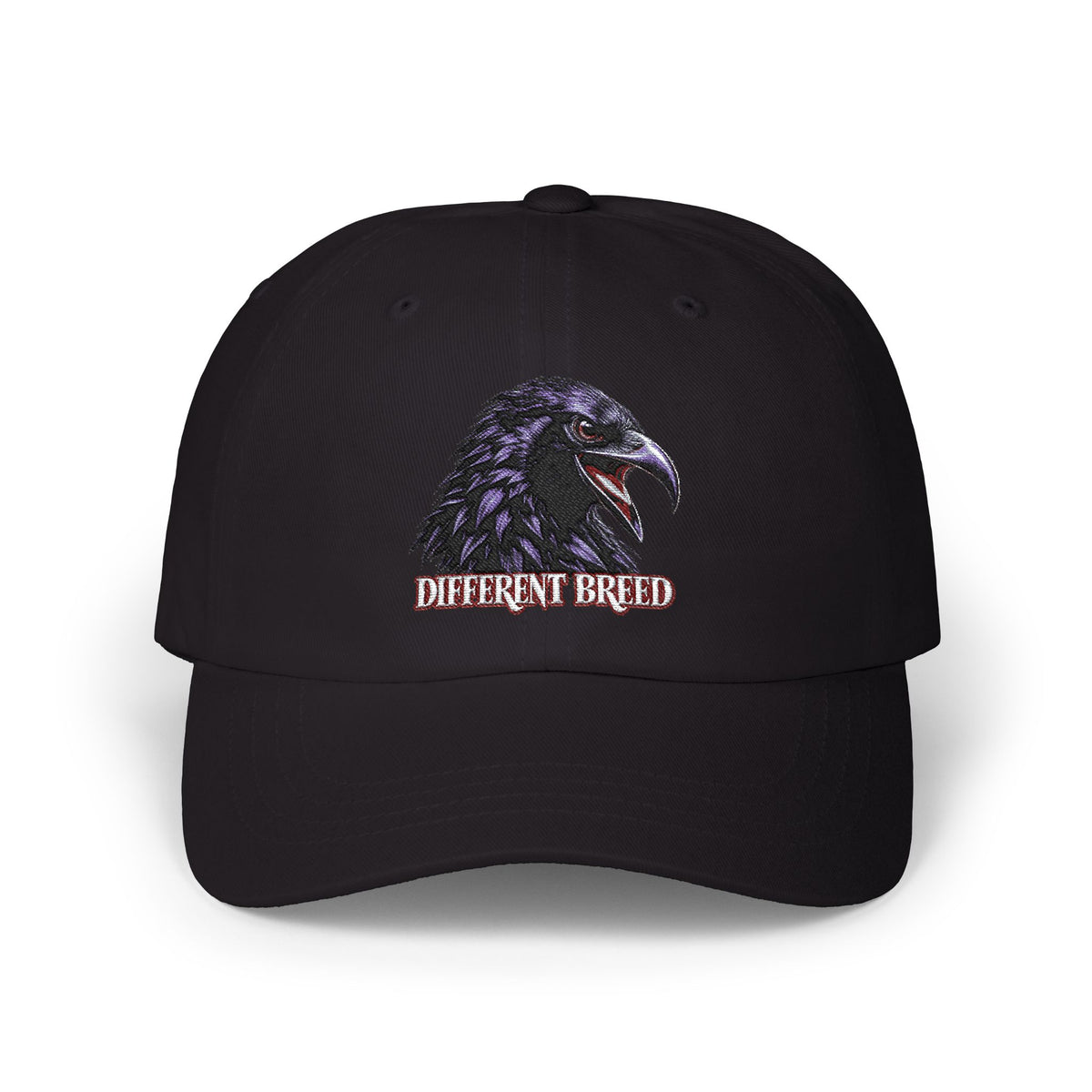 Dad Cap — Raven Head "Different Breed" Embroidered Hat