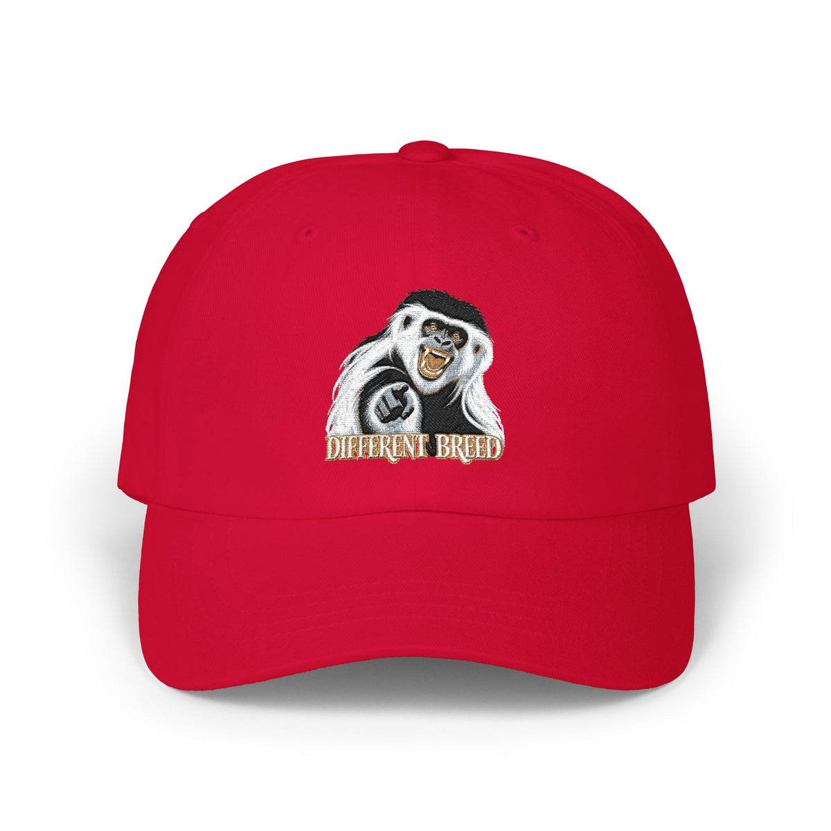 Dad Cap — Grinning Monkey Embroidered 'Celebrate Small' Baseball Hat