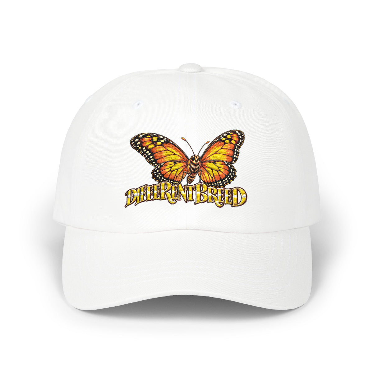 Butterfly 'Different Breed' Dad Cap — Embroidered Orange Monarch Baseball Hat