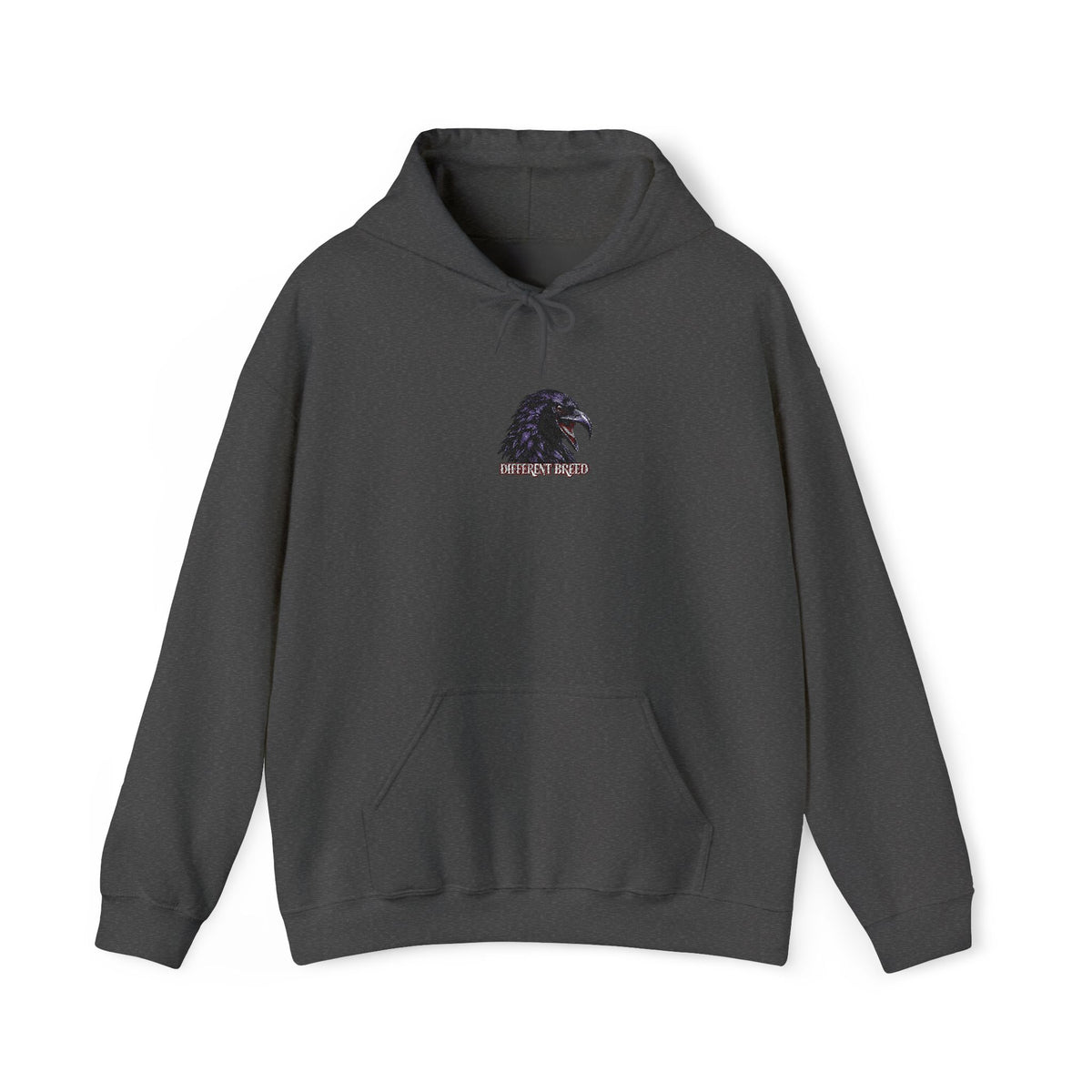 Raven Moon Graphic Hoodie — Small Gothic Crow Design
