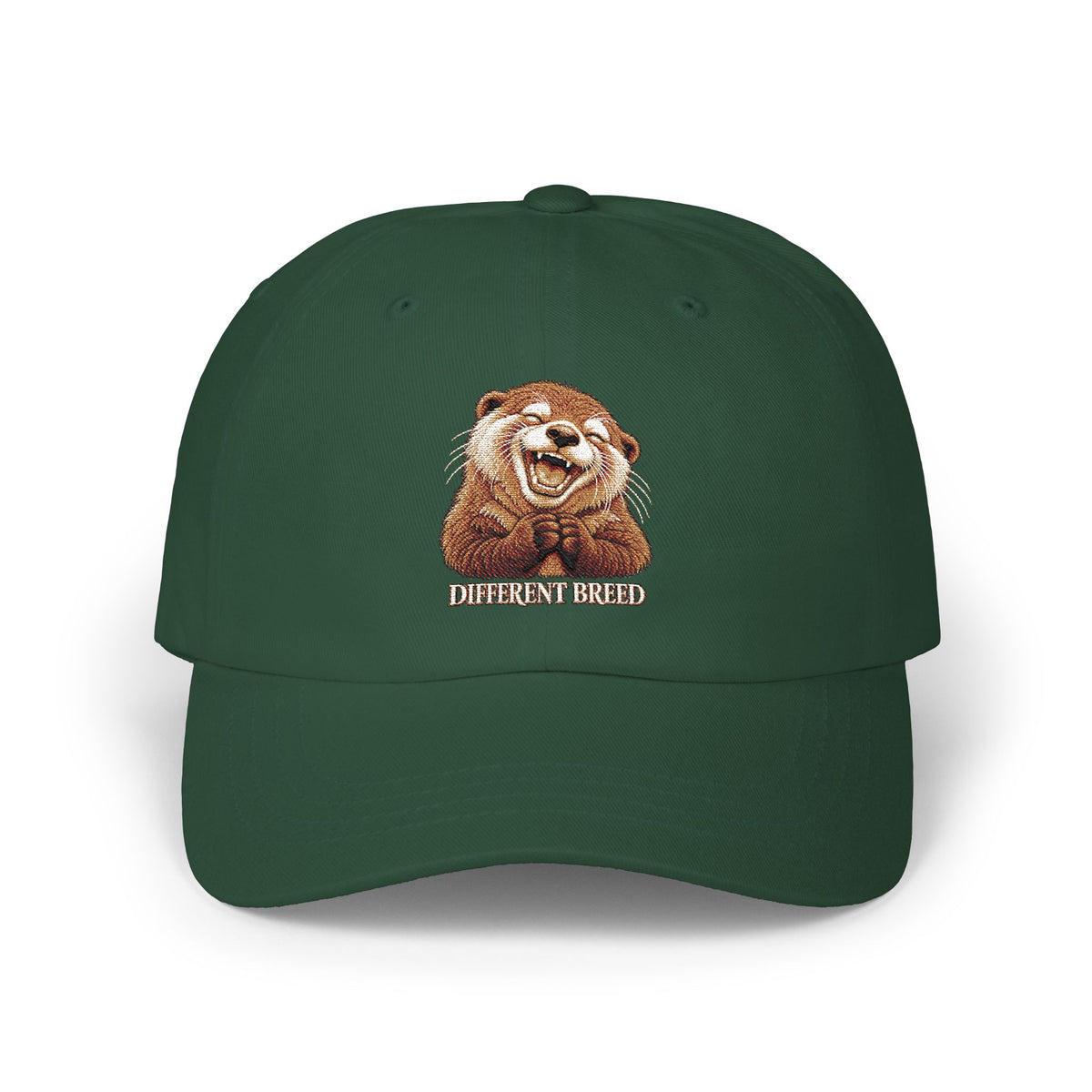 Dad Cap — Cute Smiling Otter Embroidered Baseball Hat