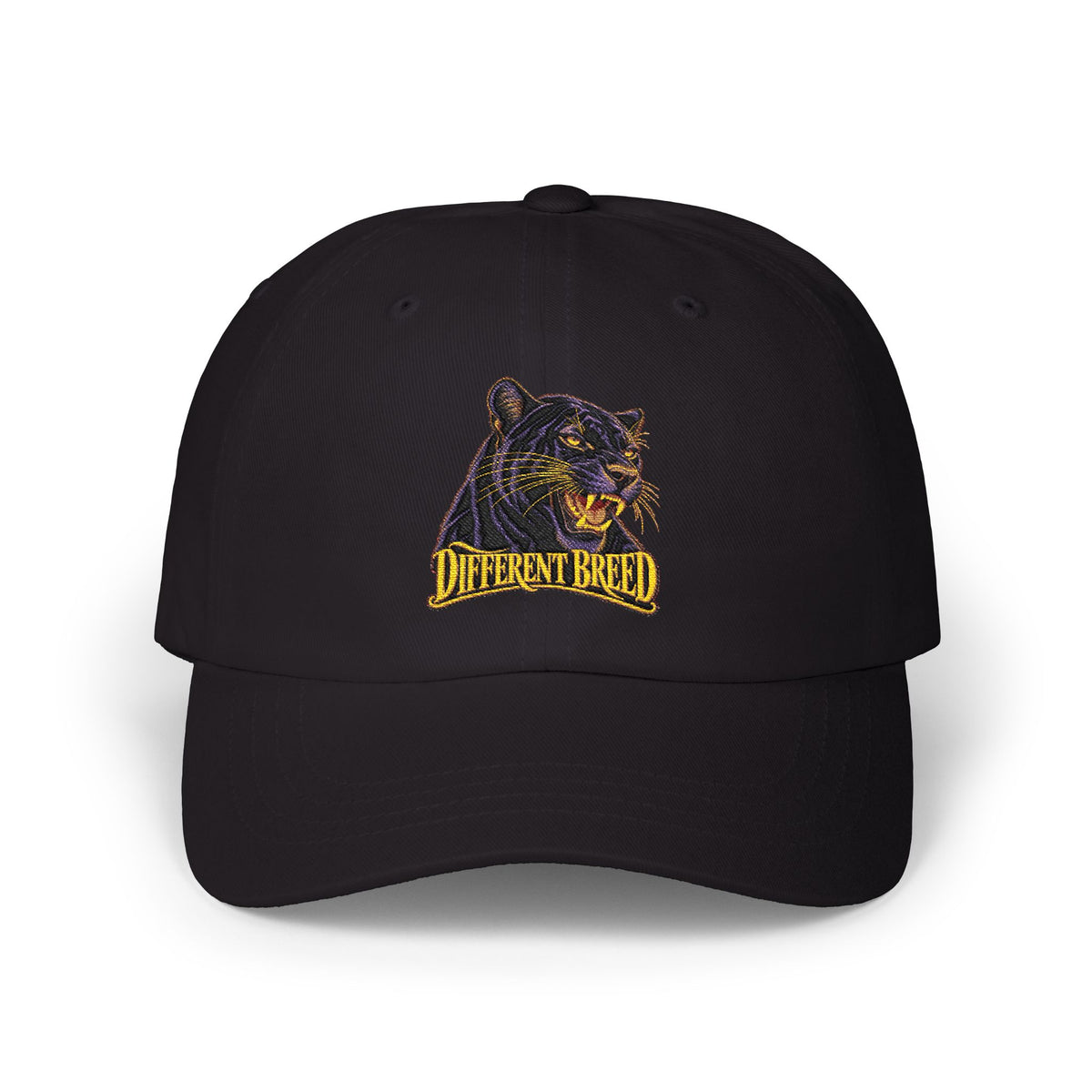 Dad Cap — Embroidered Black Panther "Different Breed" Vintage Baseball Hat
