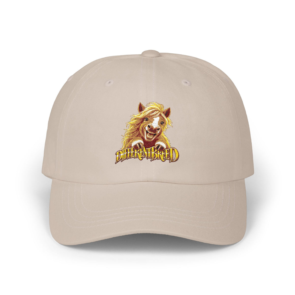 Dad Cap — Golden Horse Embroidered 'Stay Wild' Hat