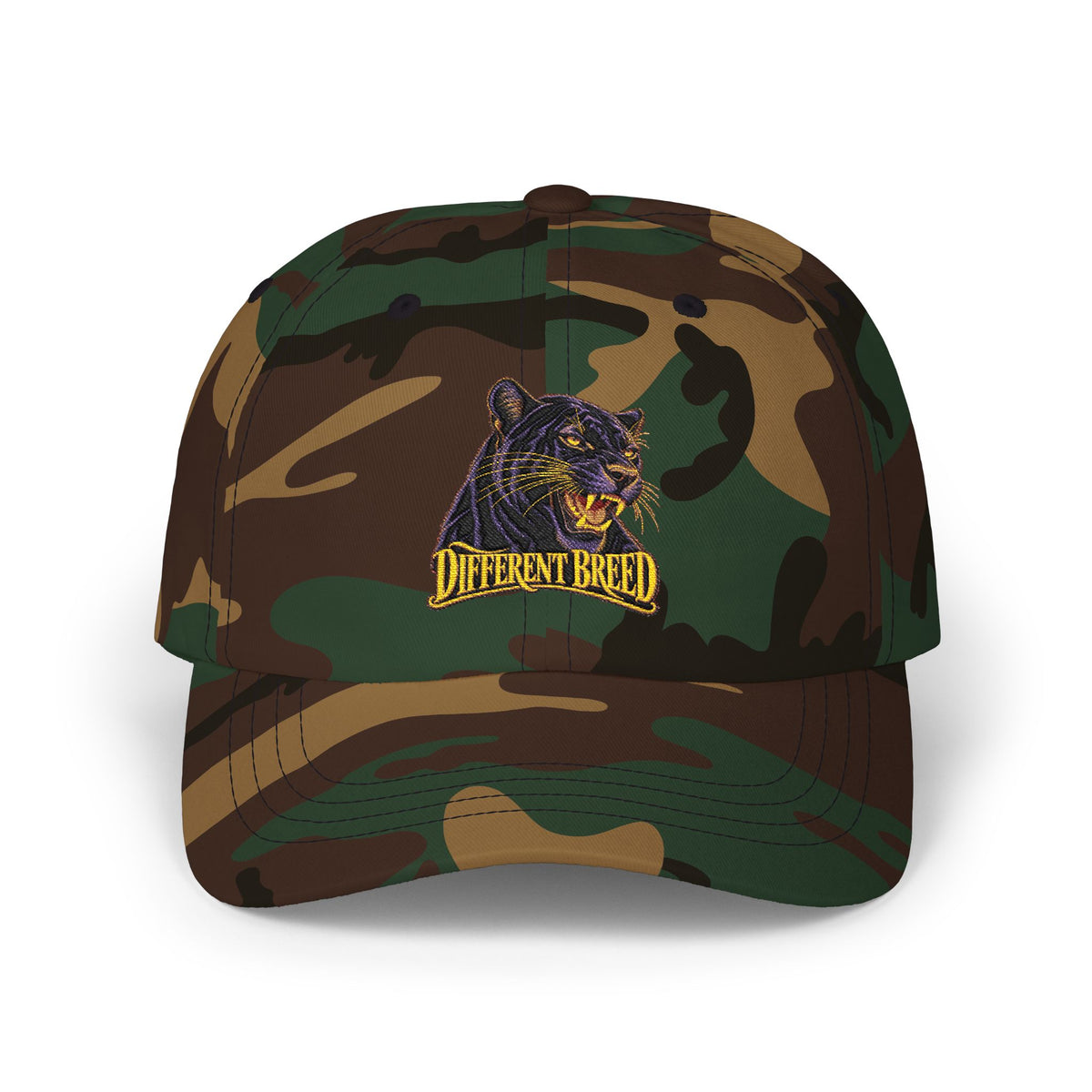 Dad Cap — Embroidered Black Panther "Different Breed" Vintage Baseball Hat