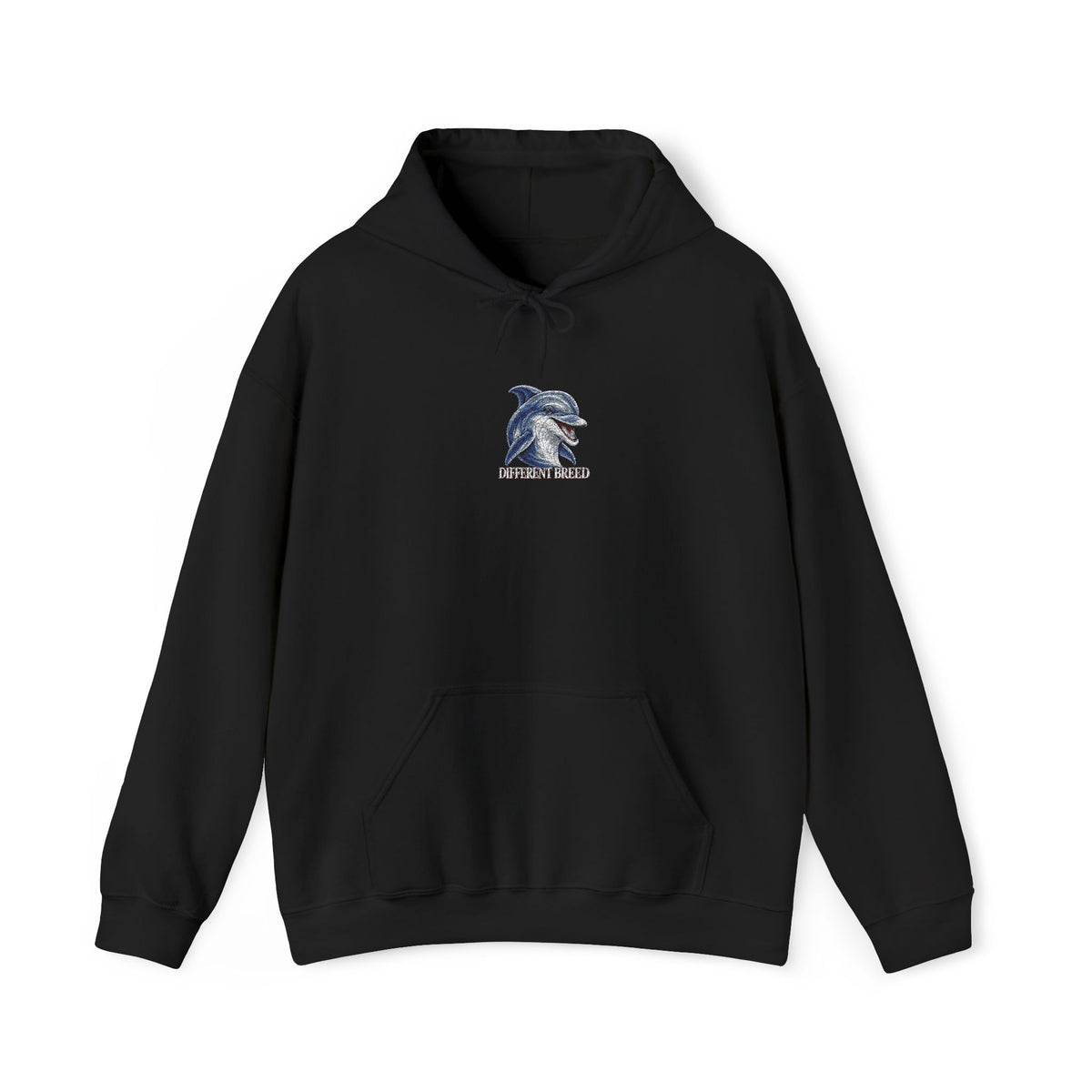 Hoodie — Blue Floral Wolf Illustration Pullover