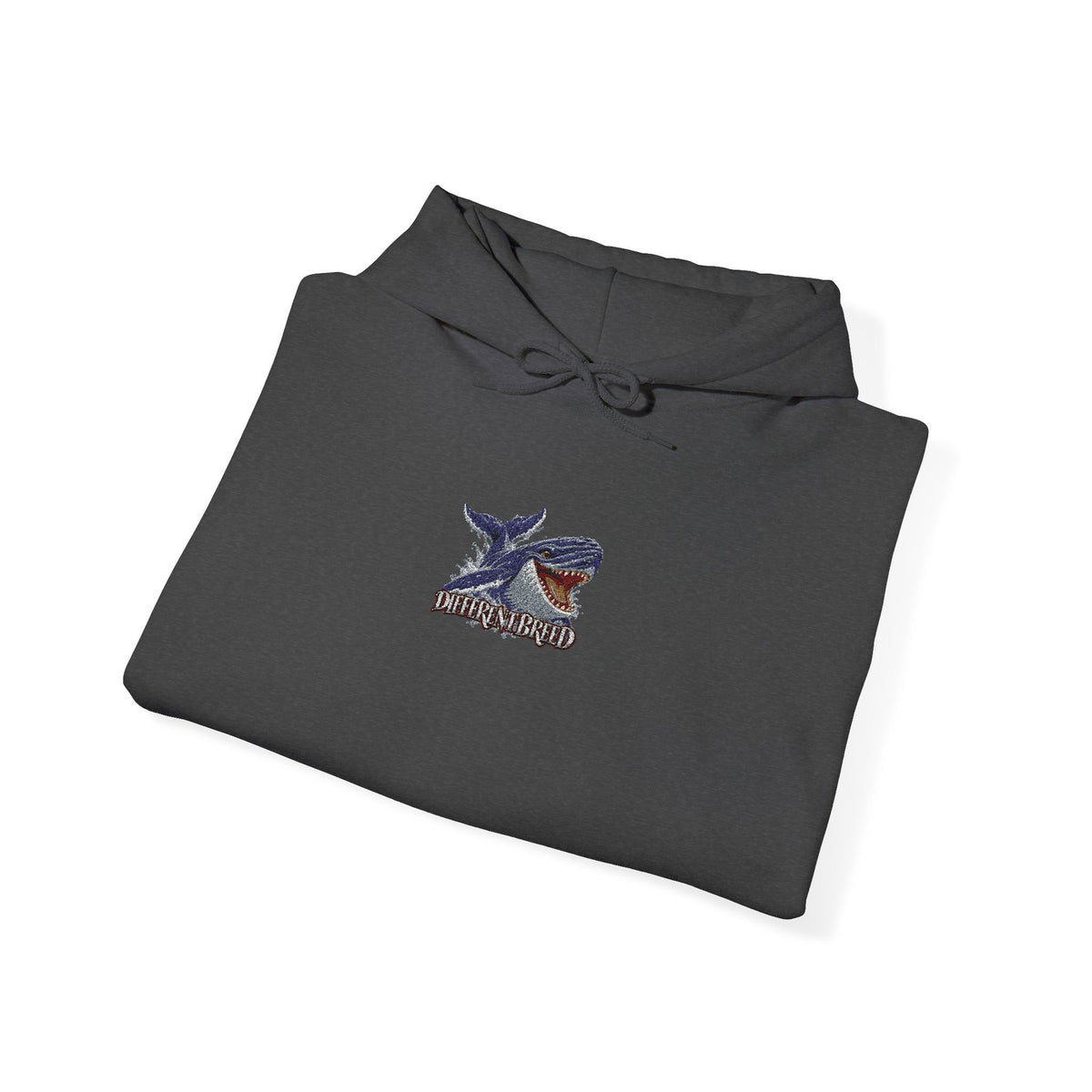 Dragon Crest Hoodie — Small Embroidered Fantasy Dragon Chest Design