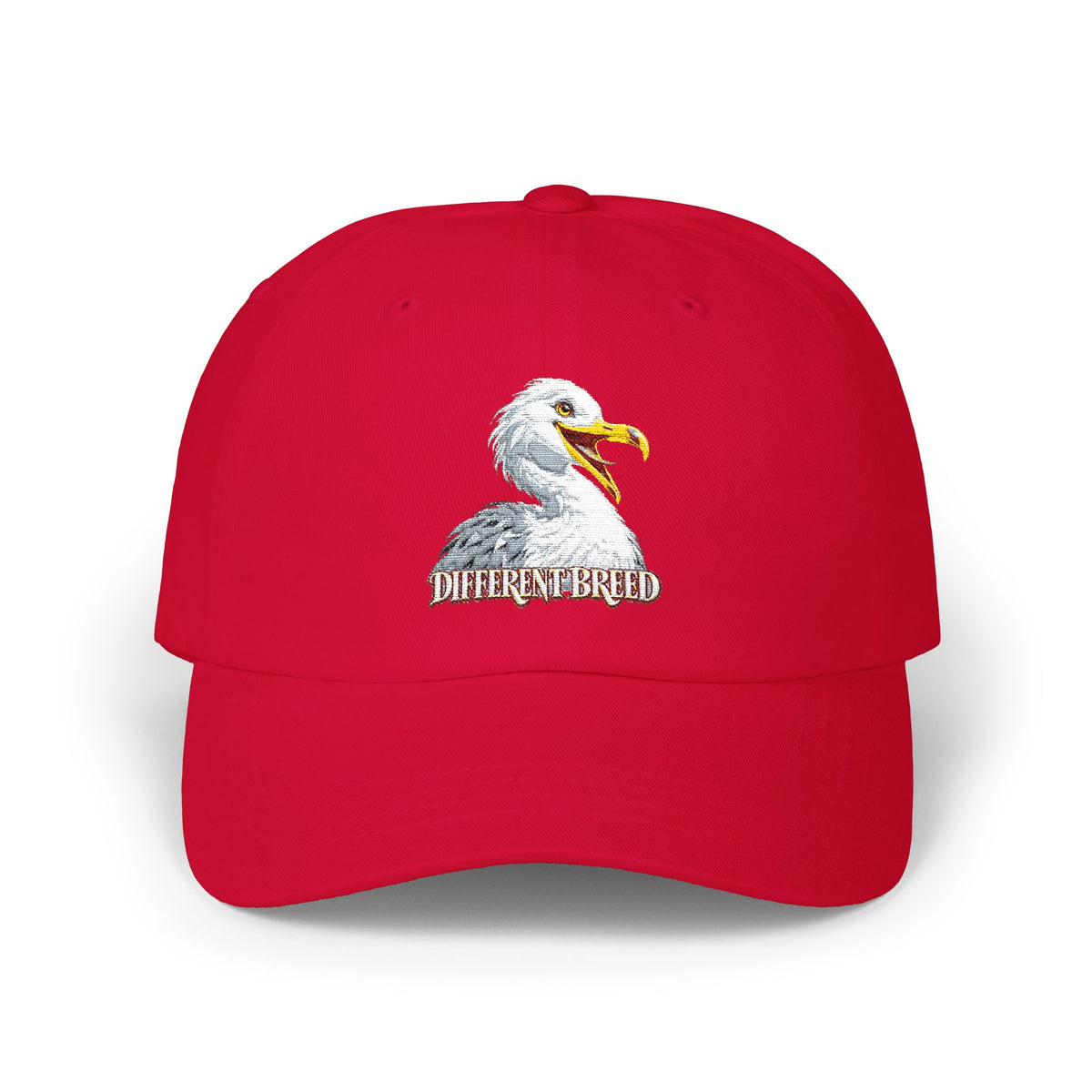 Dad Cap — Embroidered Seagull "Here For the Birds" Hat