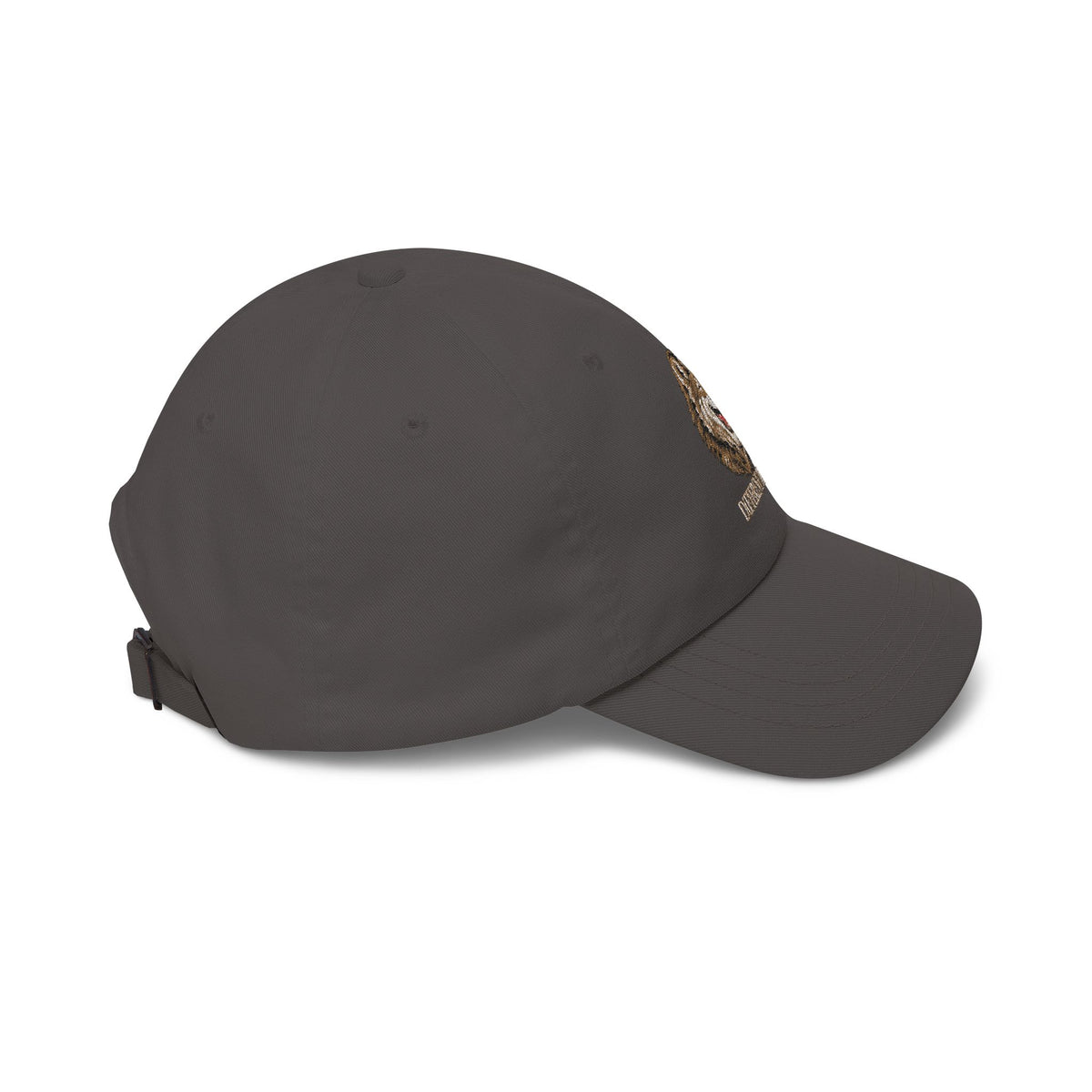 Wolf Embroidered Dad Cap — Classic White Hat with Howling Wolf Design