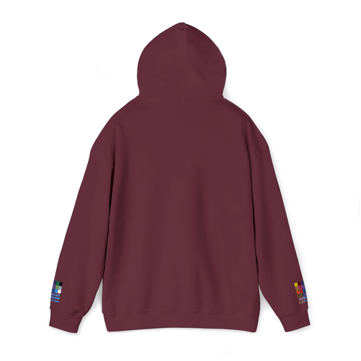 Hoodie — Blue Floral Wolf Illustration Pullover