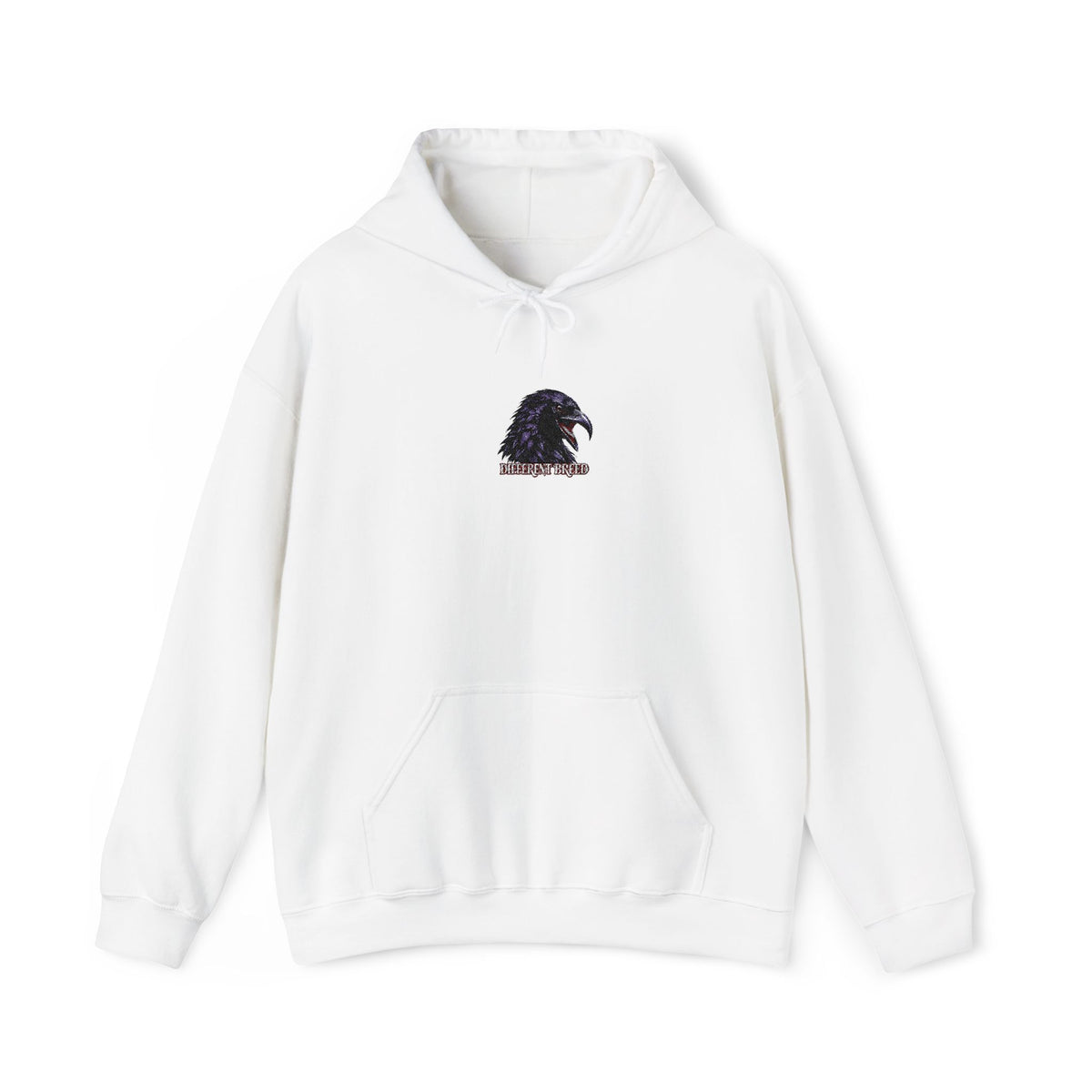 Raven Moon Graphic Hoodie — Small Gothic Crow Design
