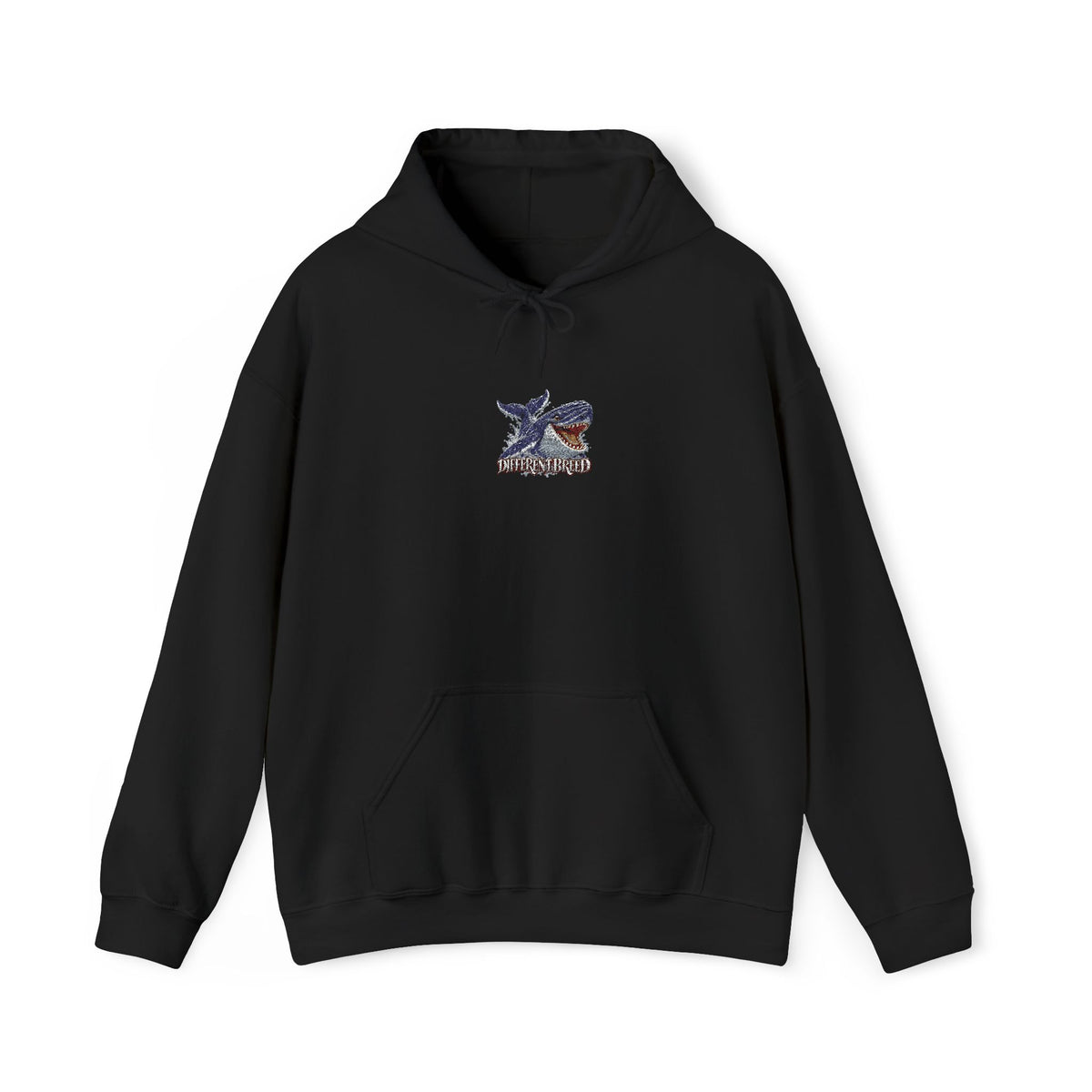 Dragon Crest Hoodie — Small Embroidered Fantasy Dragon Chest Design
