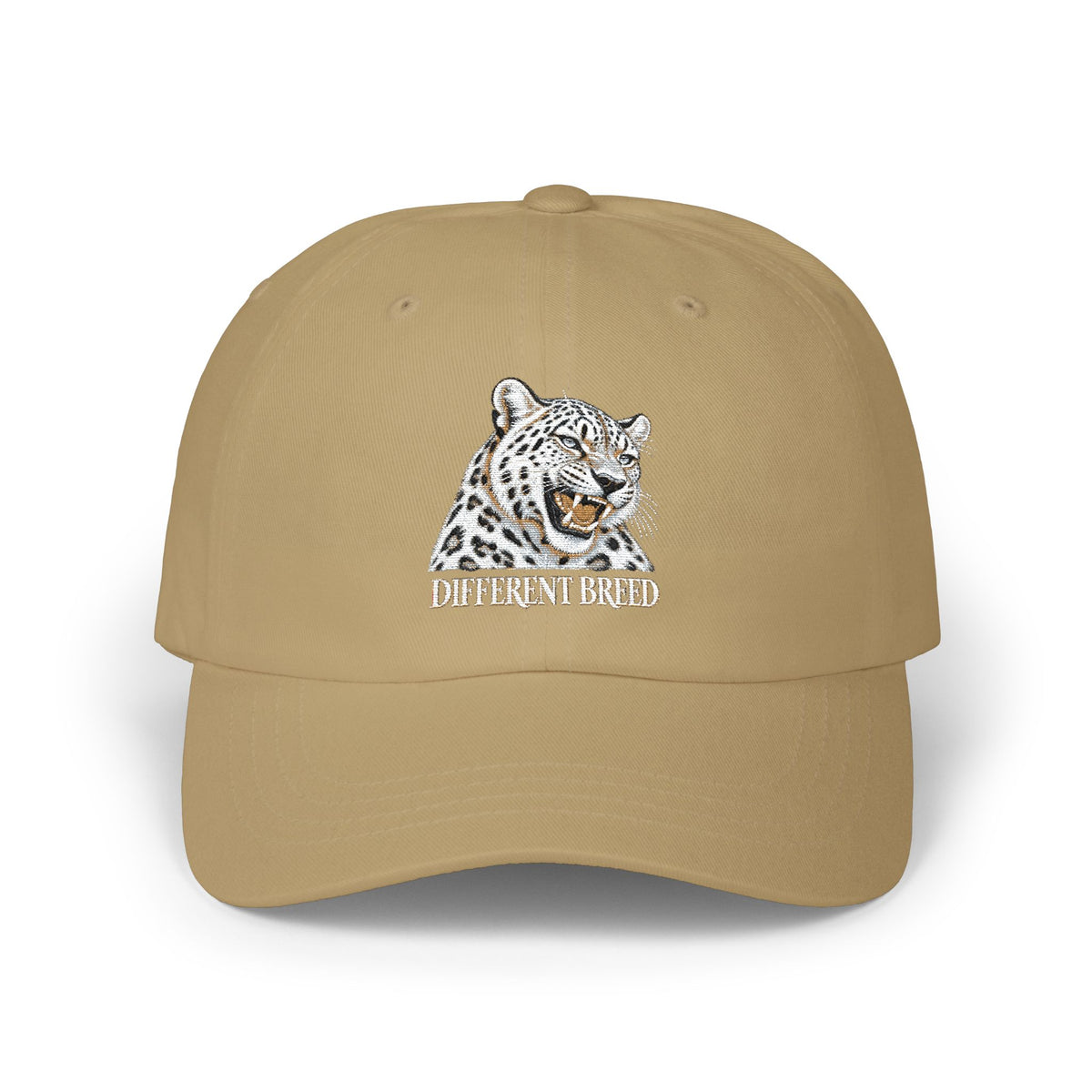 Snow Leopard Dad Cap — Embroidered Wildlife Baseball Hat