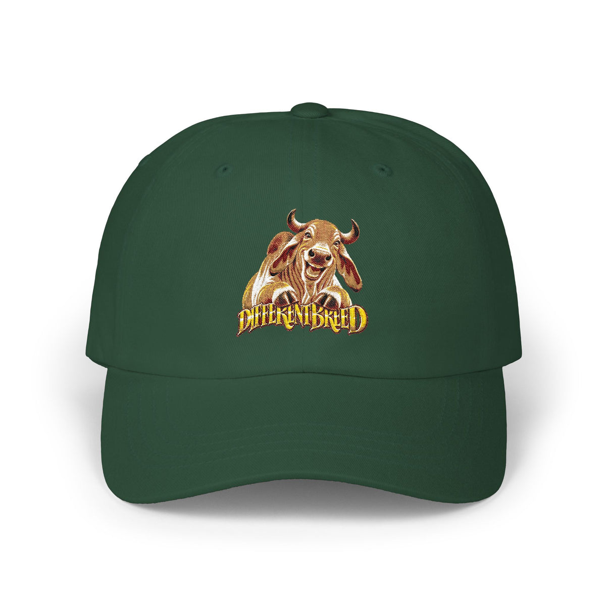Dad Cap — Vintage Bull Embroidered "Bull-Shifted" Design
