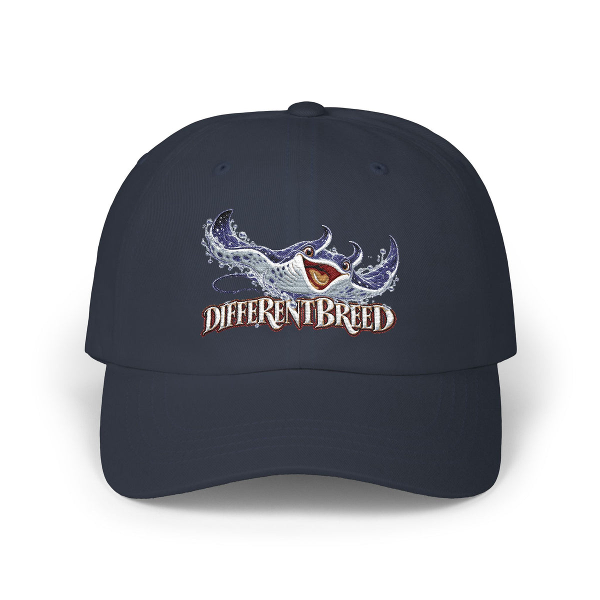 Different Breed Dad Cap - Vintage Shark Graphic Embroidered Baseball Hat