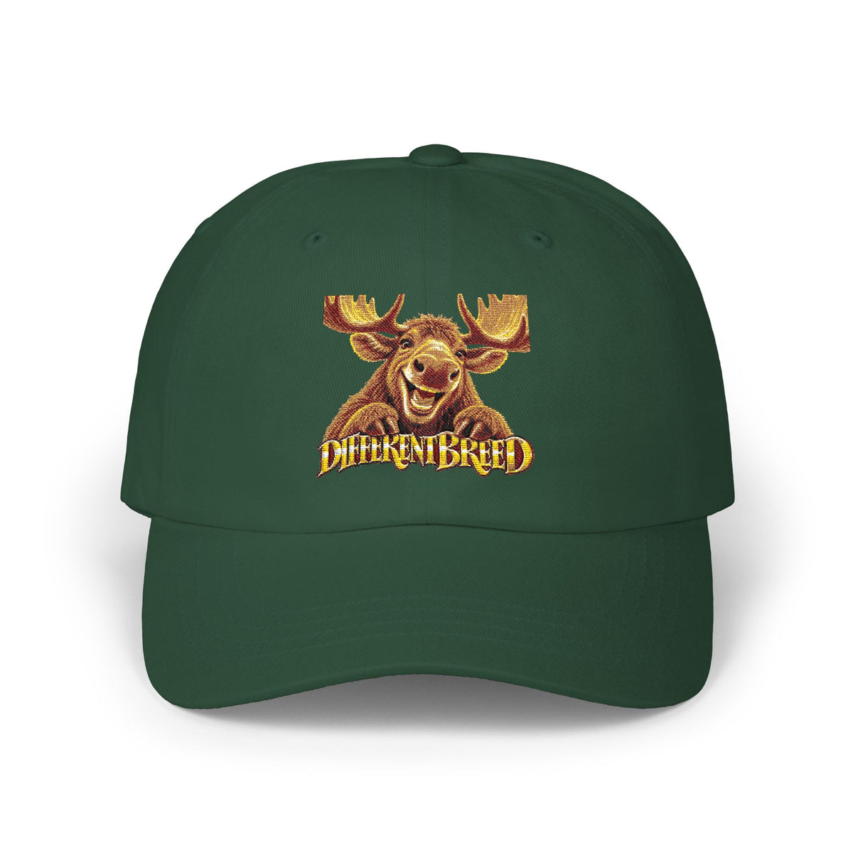 Embroidered Moose "Different Breed" Dad Cap