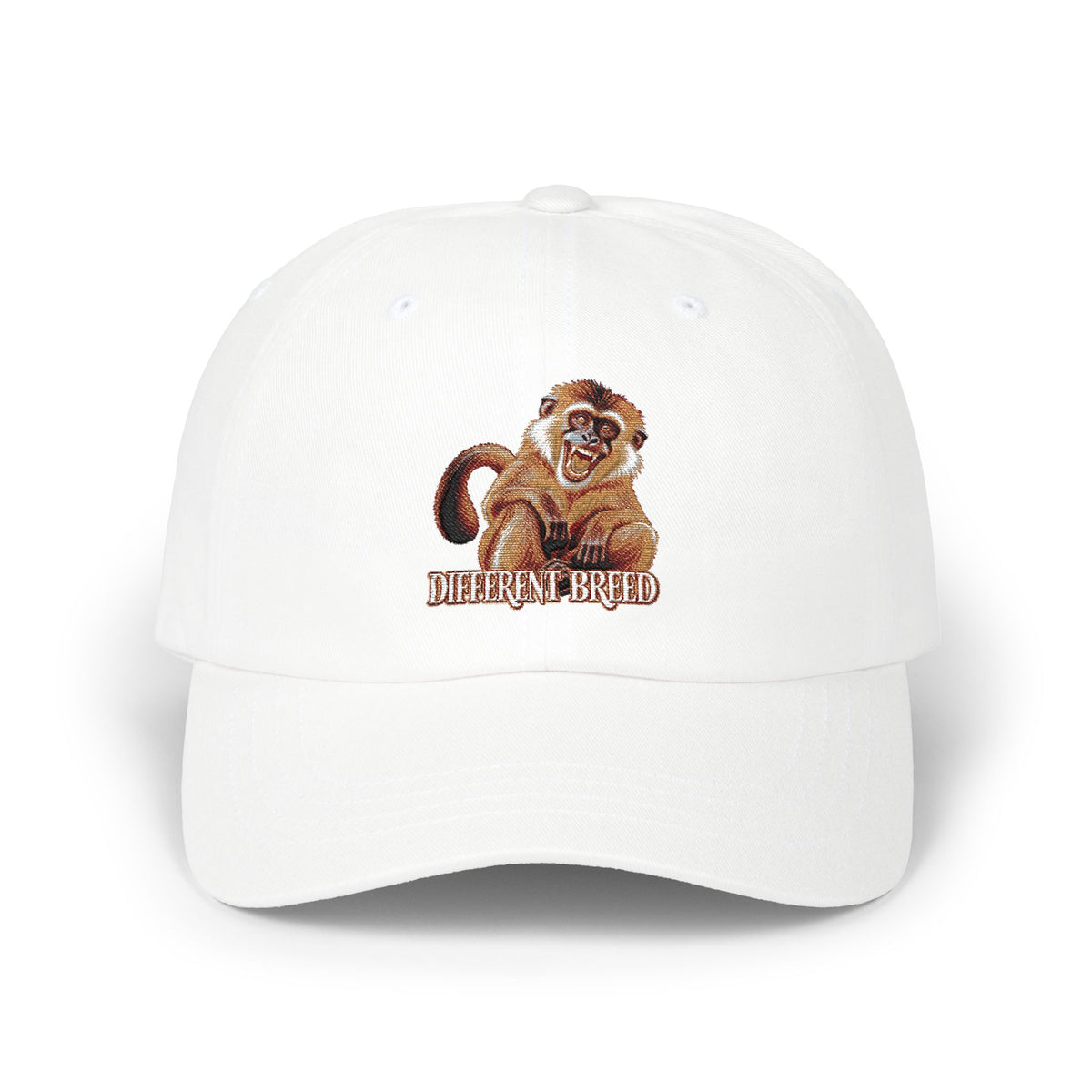 Classic Dad Cap — Embroidered Monkey "Different Breed" Baseball Hat