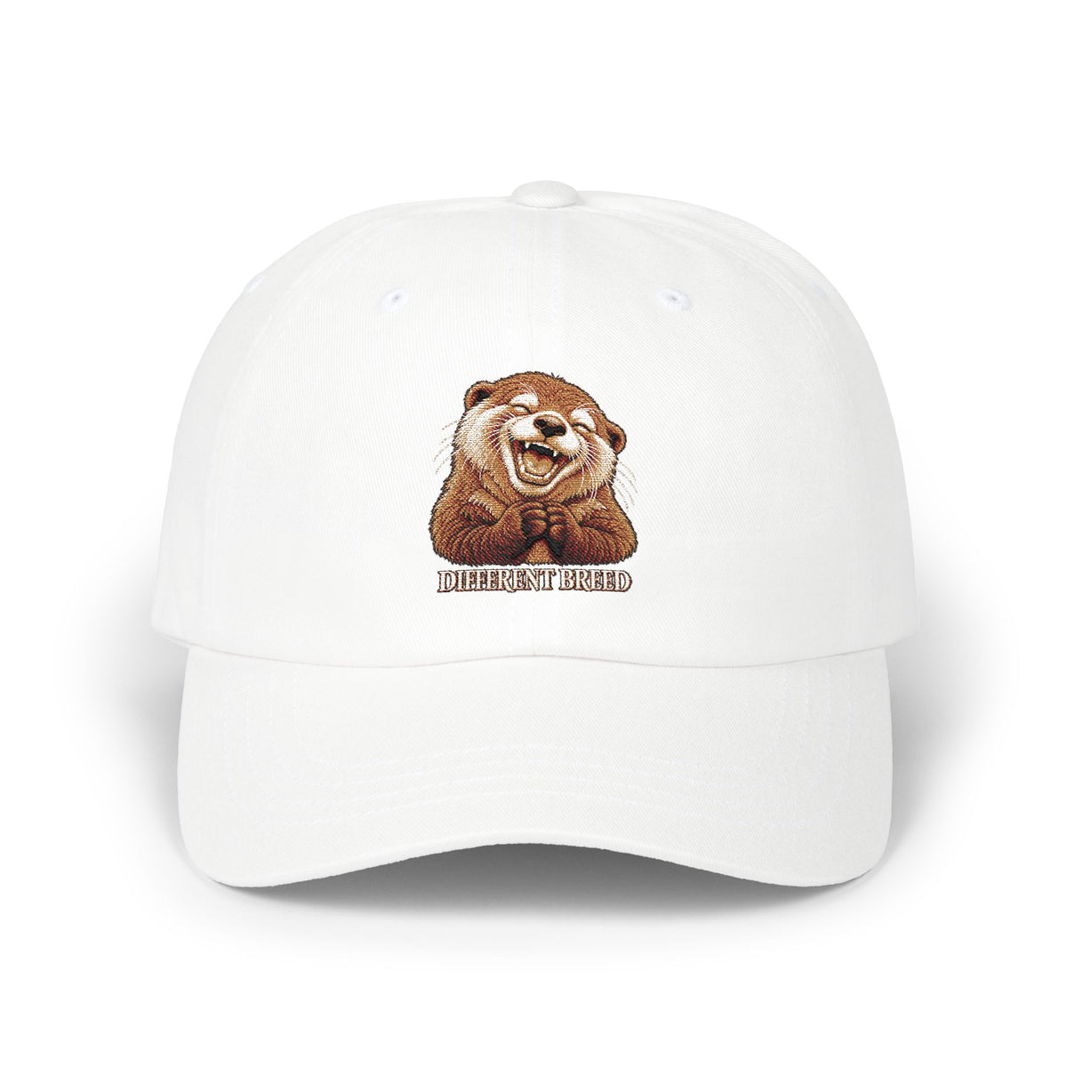 Dad Cap — Cute Smiling Otter Embroidered Baseball Hat